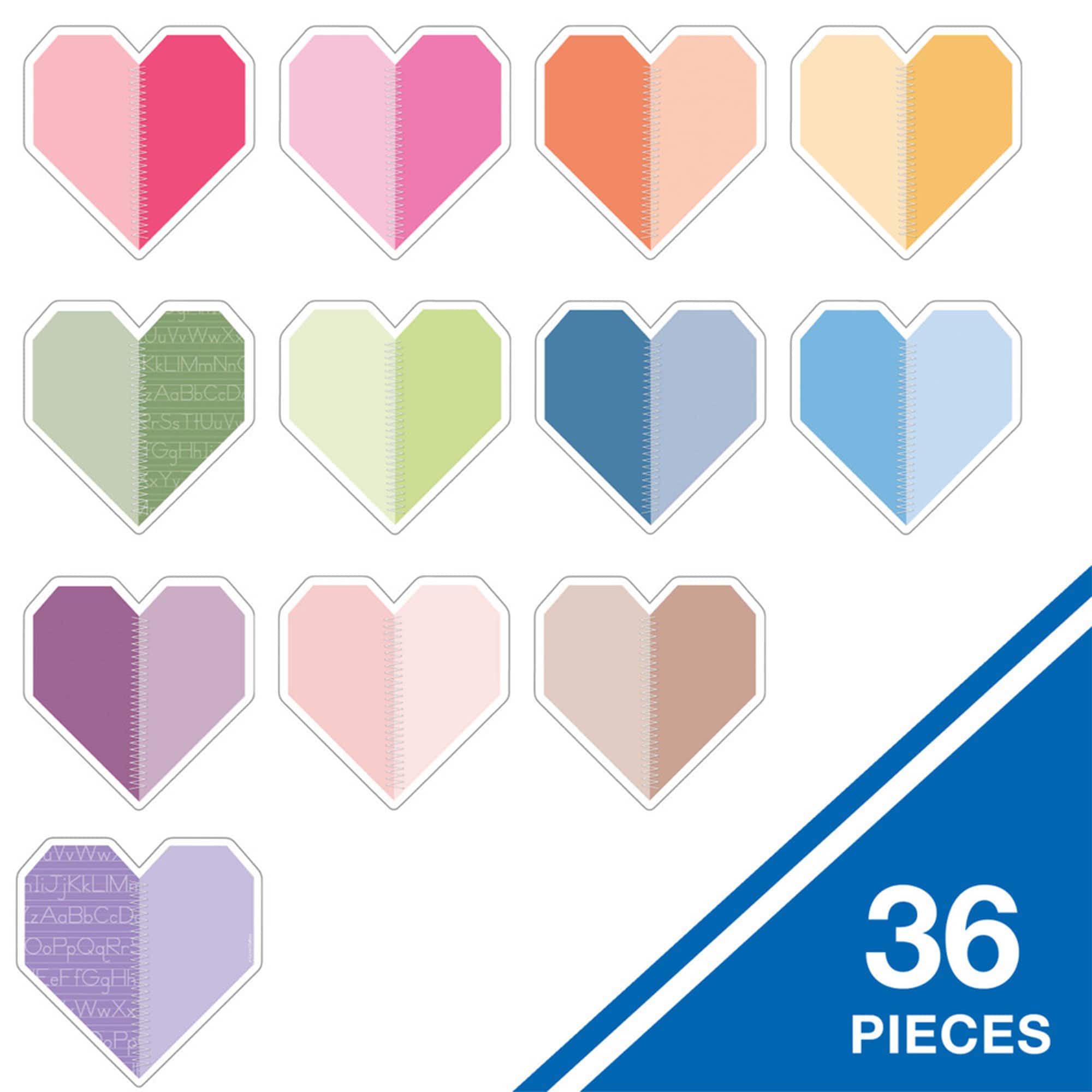 Carson Dellosa® Education Crafty & Cool Handmade Hearts Cutouts, 6 Packs of 36