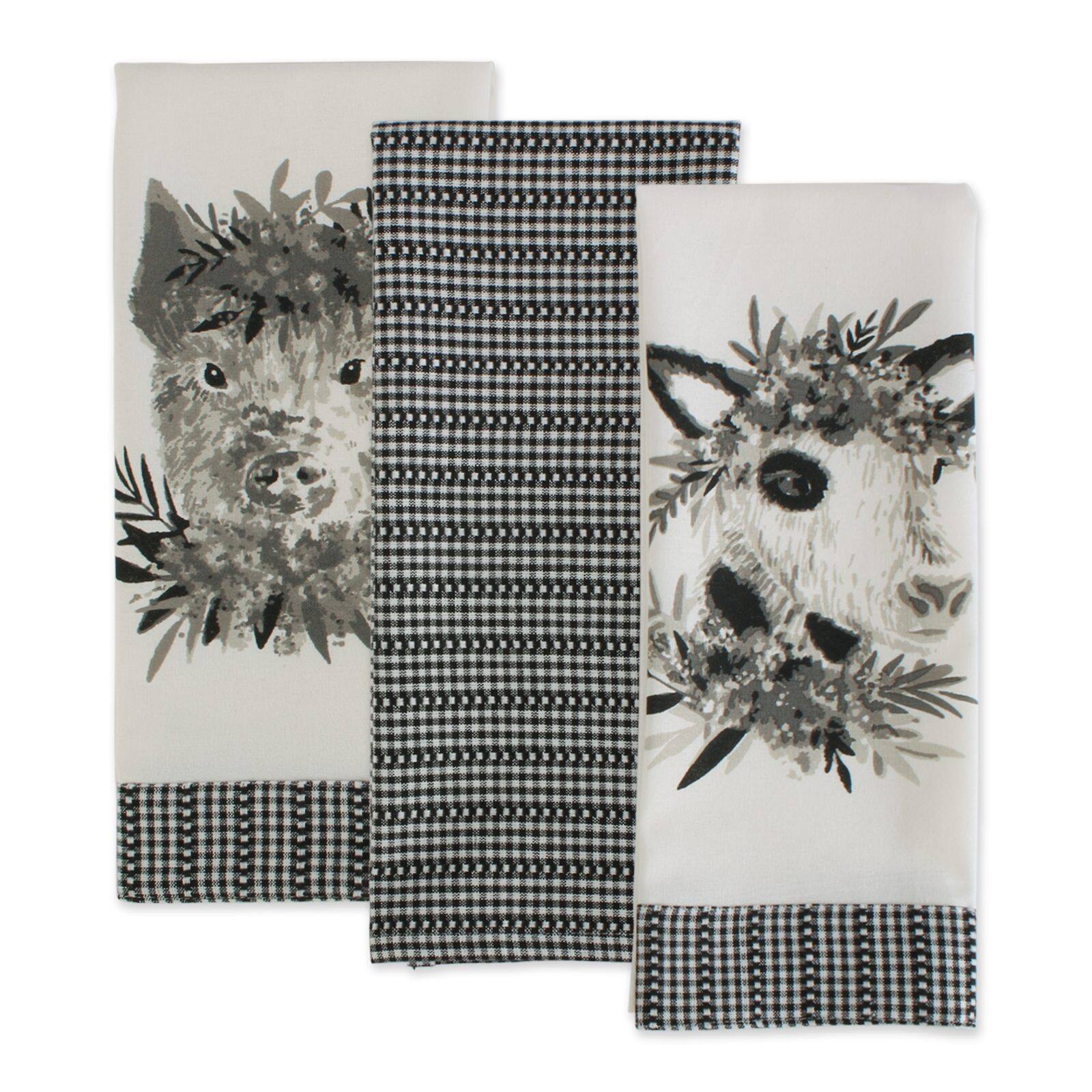 DII® Barn Animals Dishtowel, 3ct.