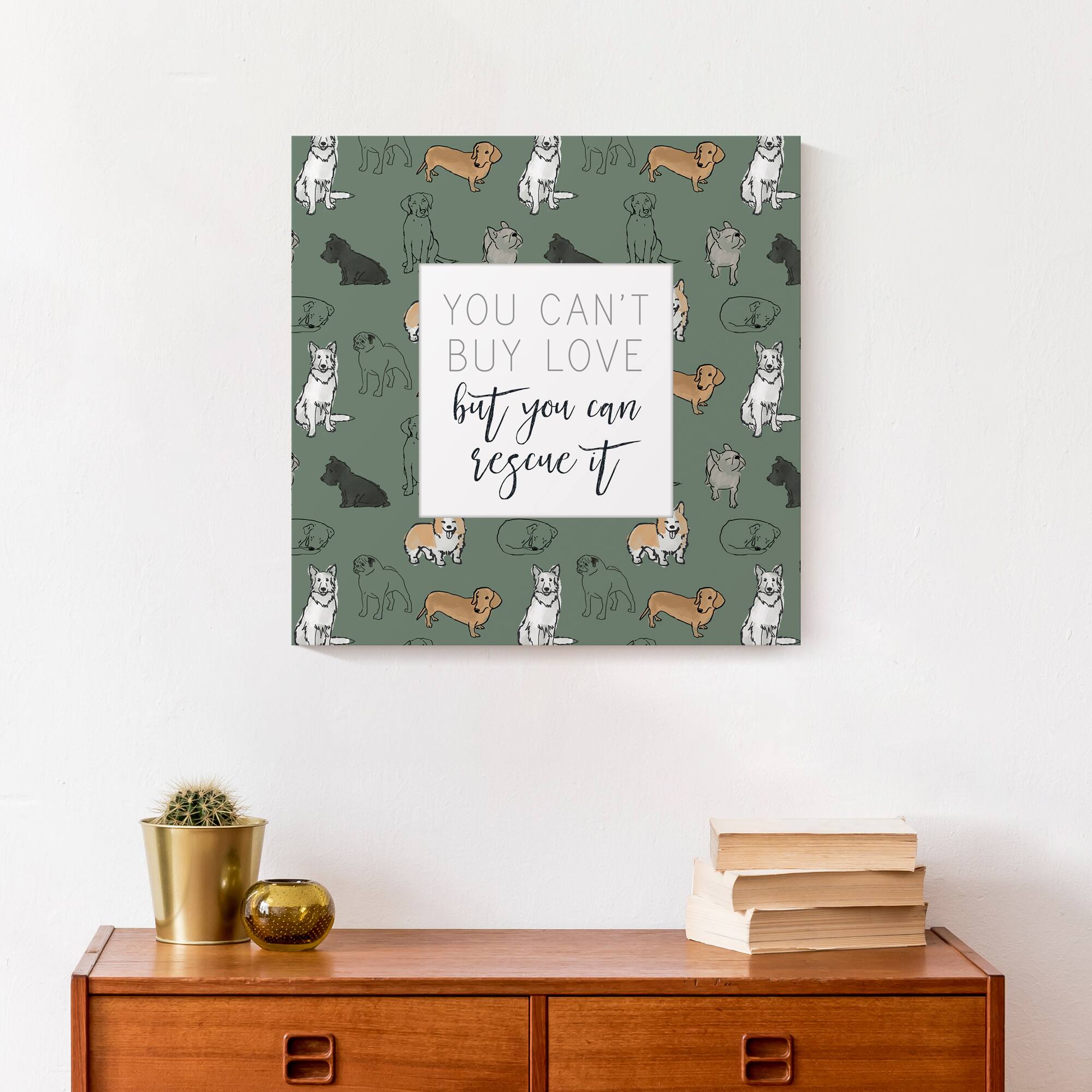 Rescue Cat Canvas Wall Art