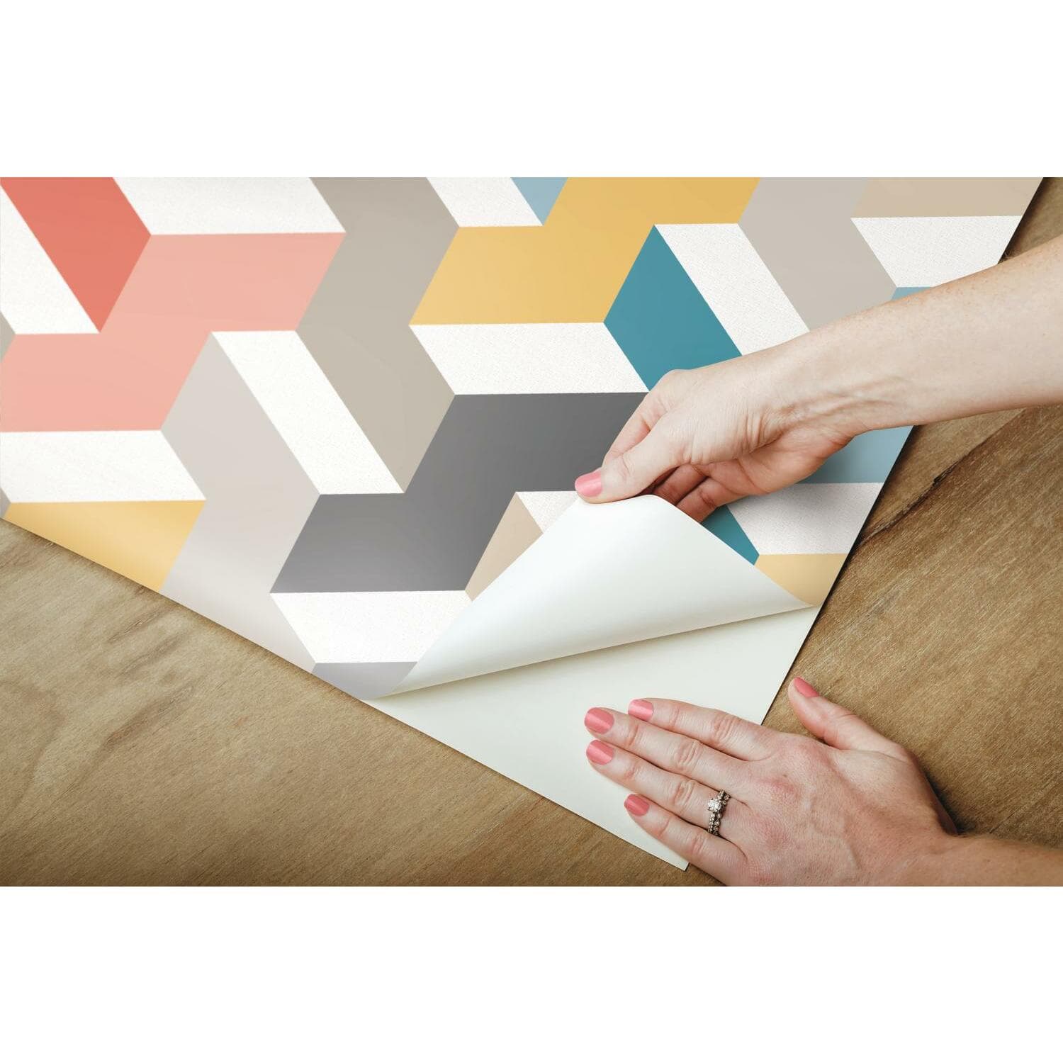 RoomMates 3D Steps Peel & Stick Wallpaper