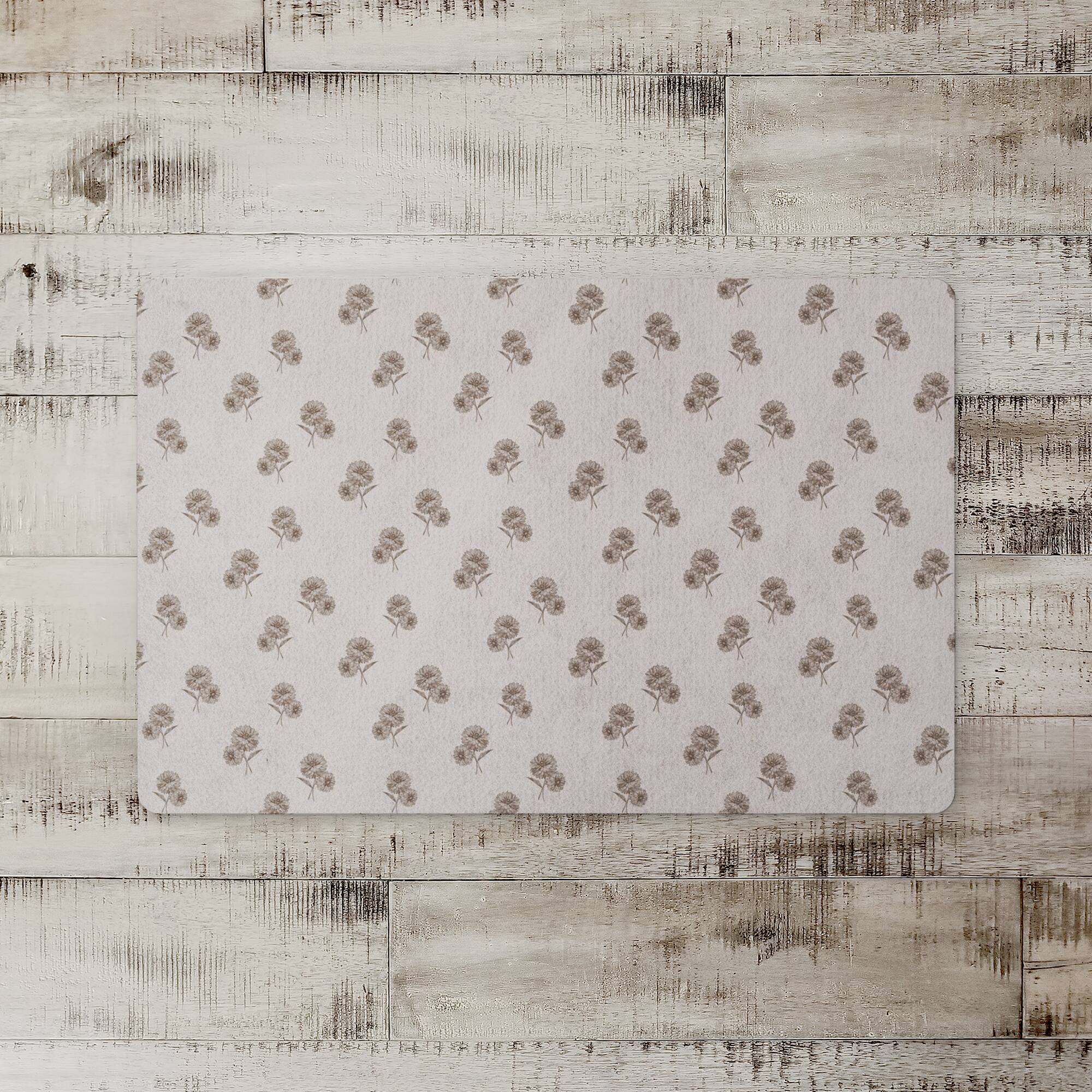 Delicate Floral Floor Mat