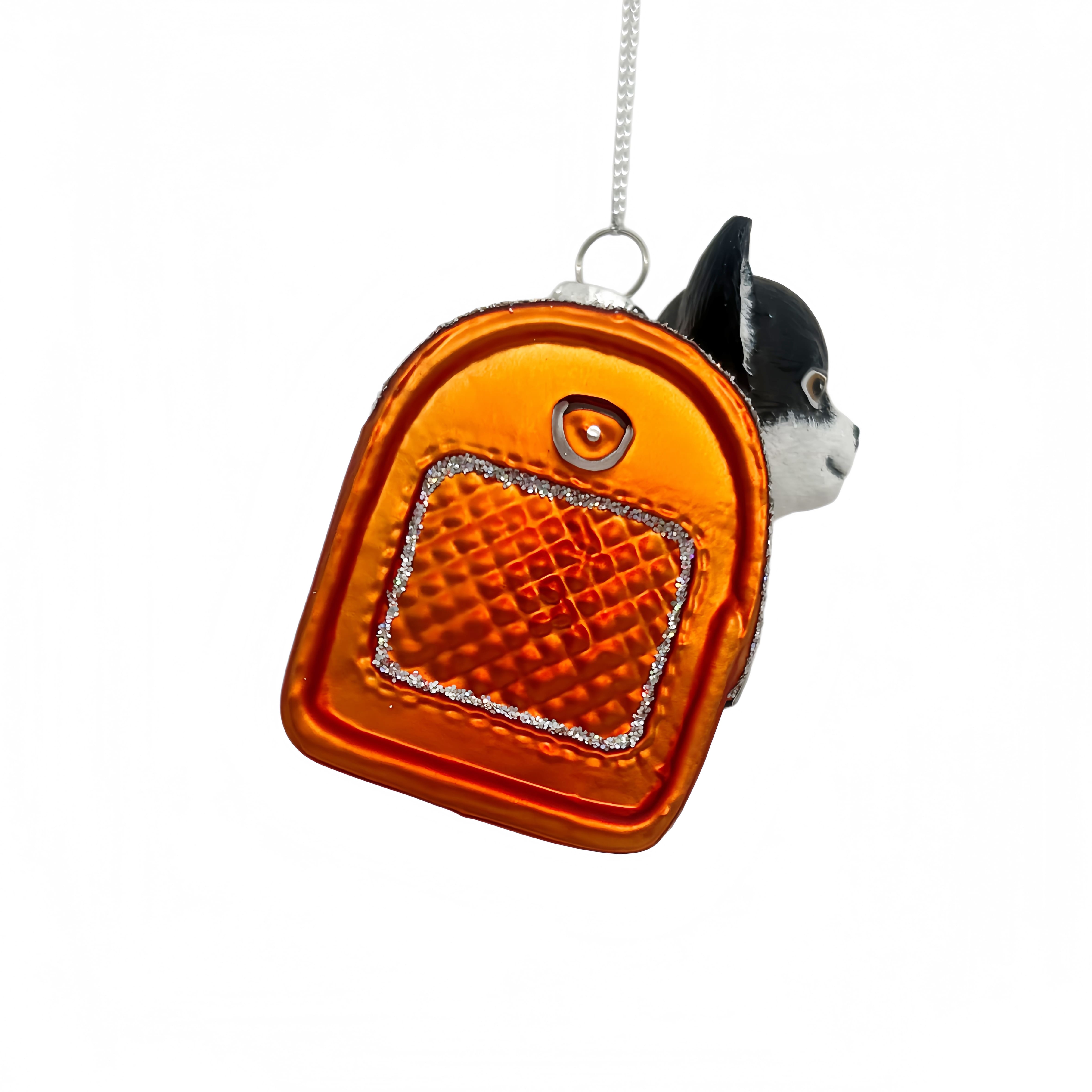 3" Dog in Bag Glass Ornament by Ashland®