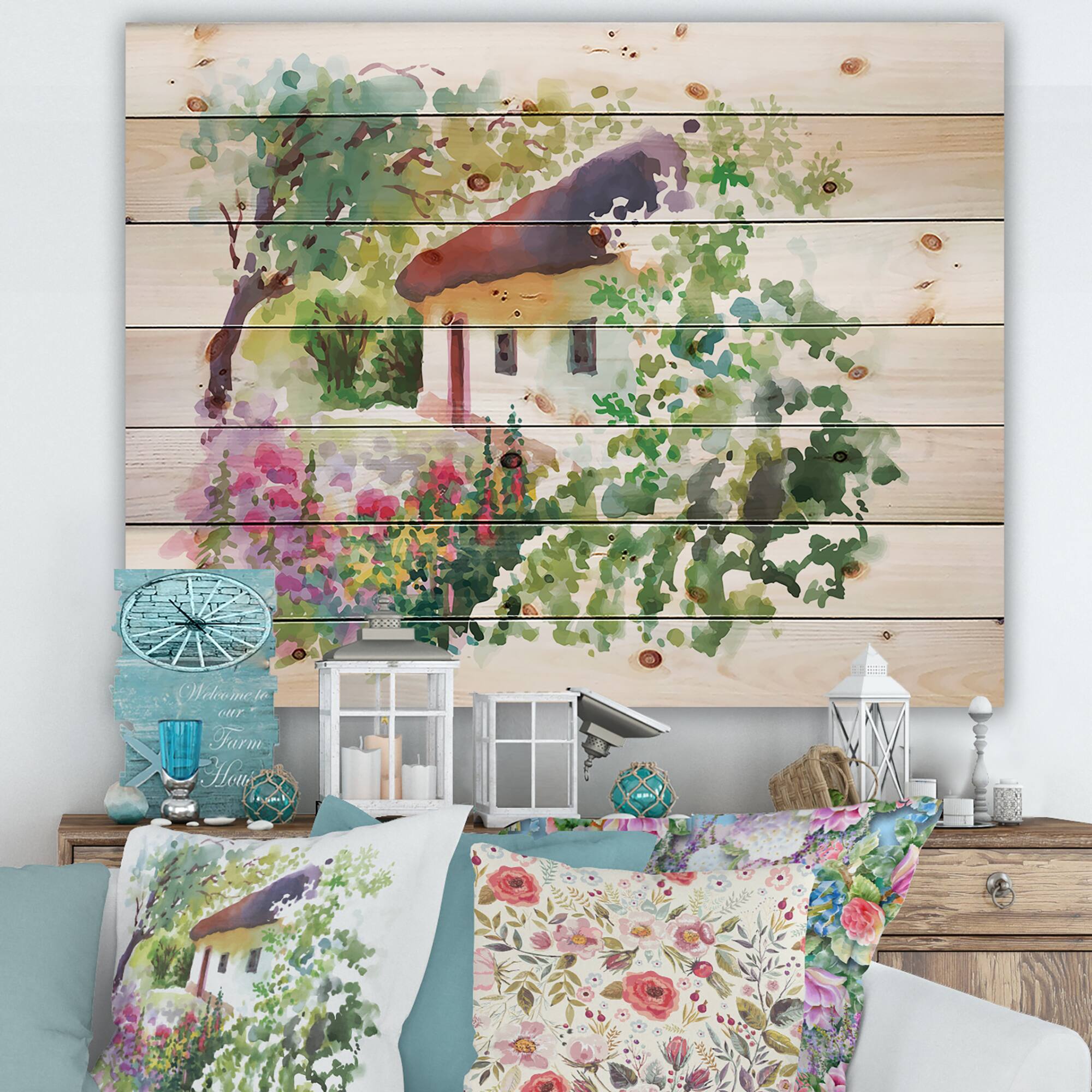 Designart - Rural Village On A Green Summer Day