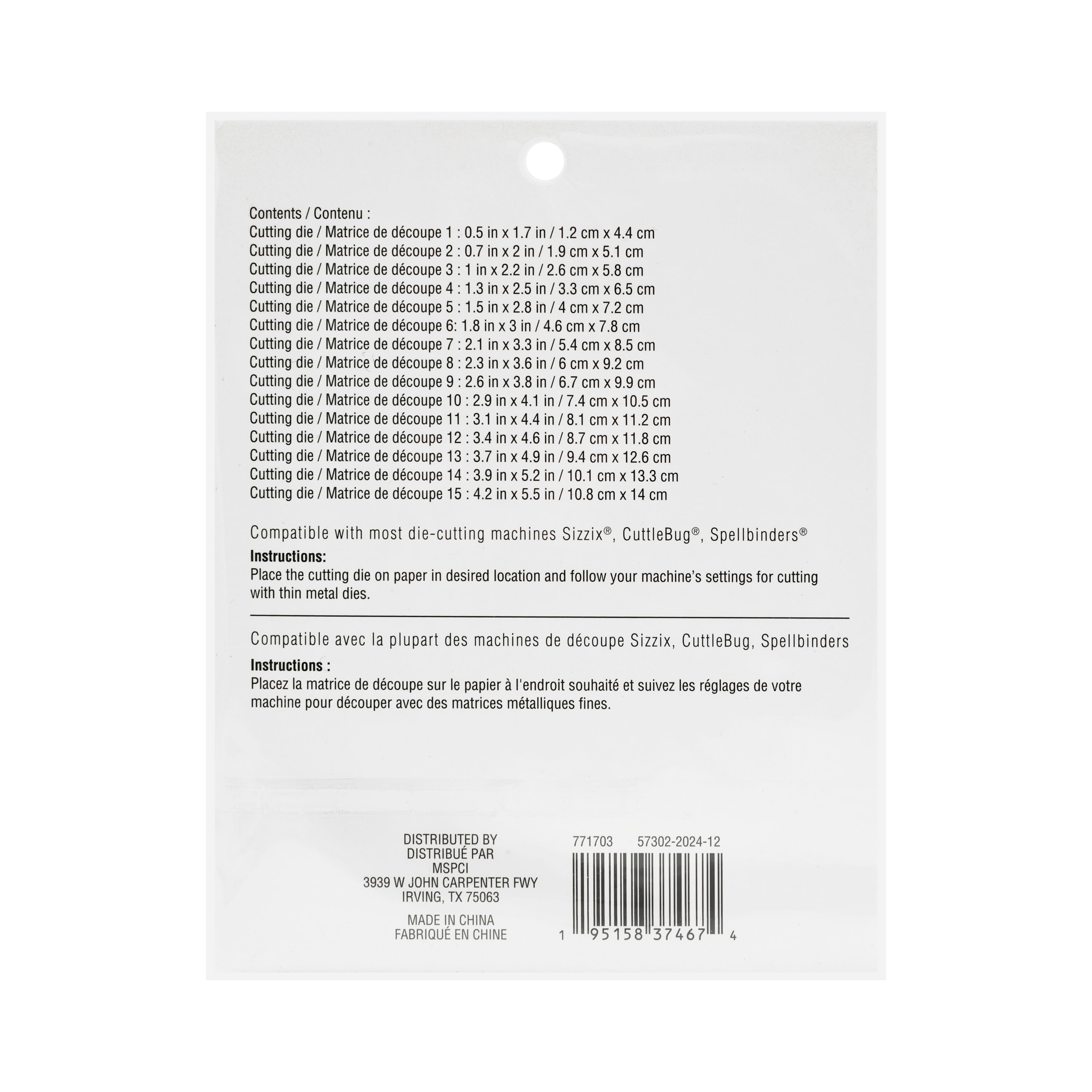 6 Pack: Rectangle Cutting Die Set by Recollections™