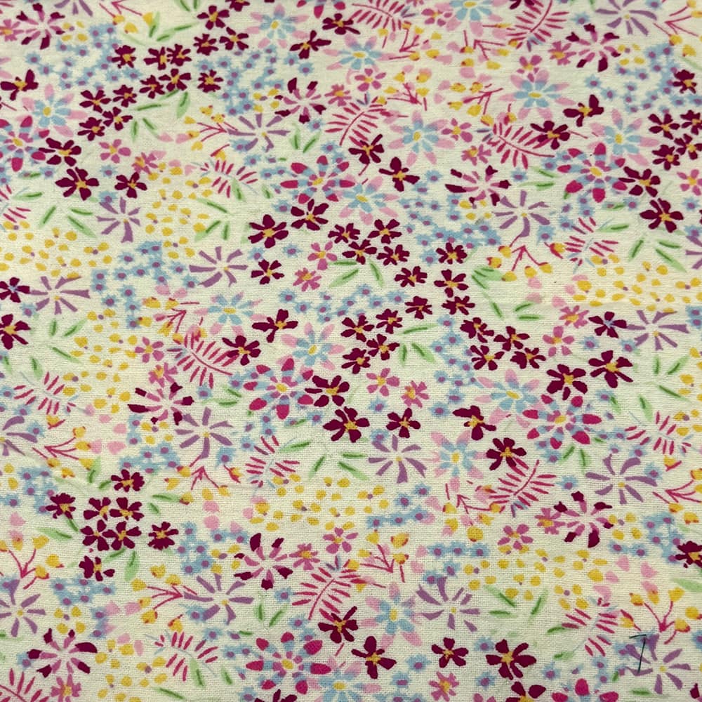 Feldman Pink Ditsy Floral Cotton Flannel