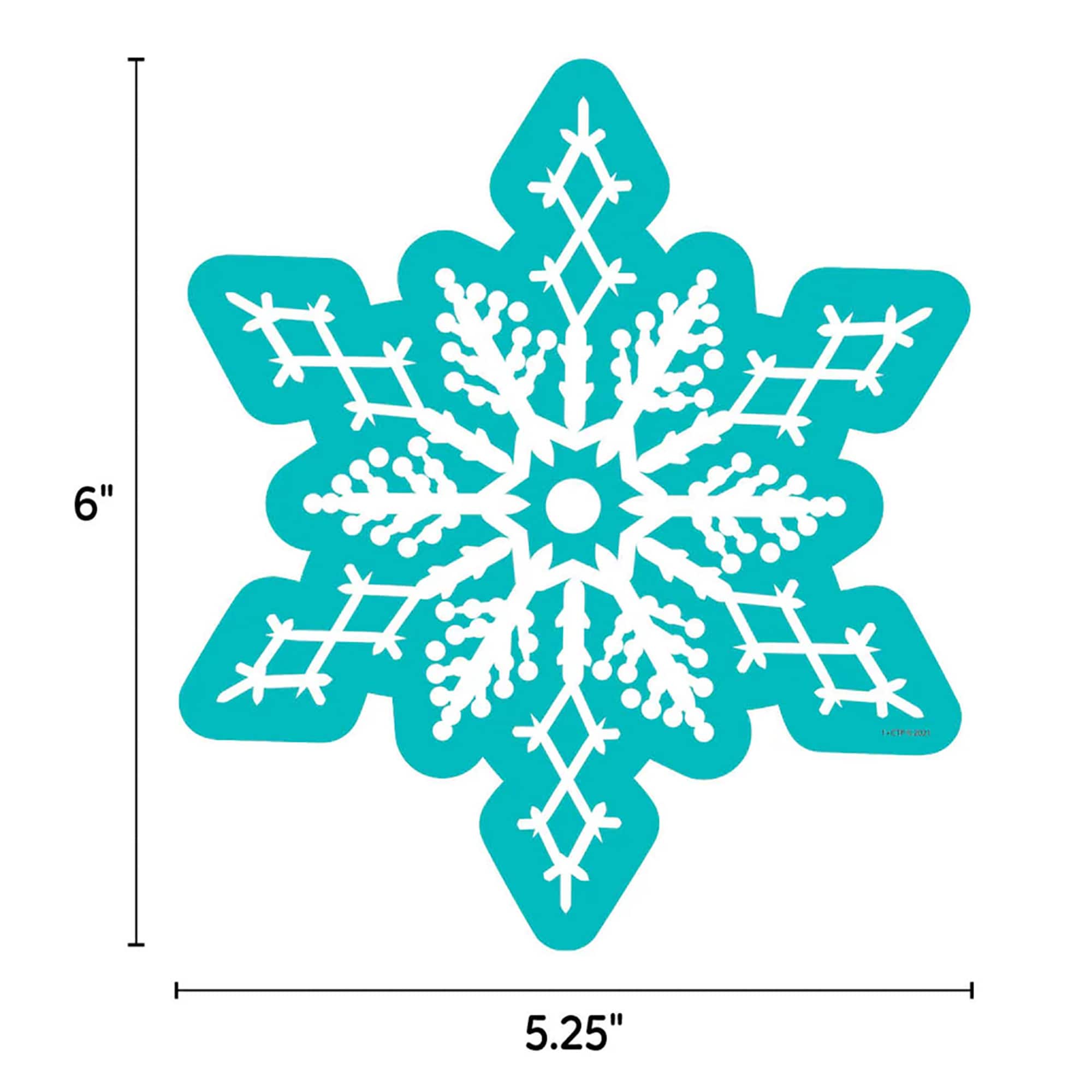 Creative Teaching Press® 6" Snowflakes Designer Cut-Outs, 3 Packs of 36