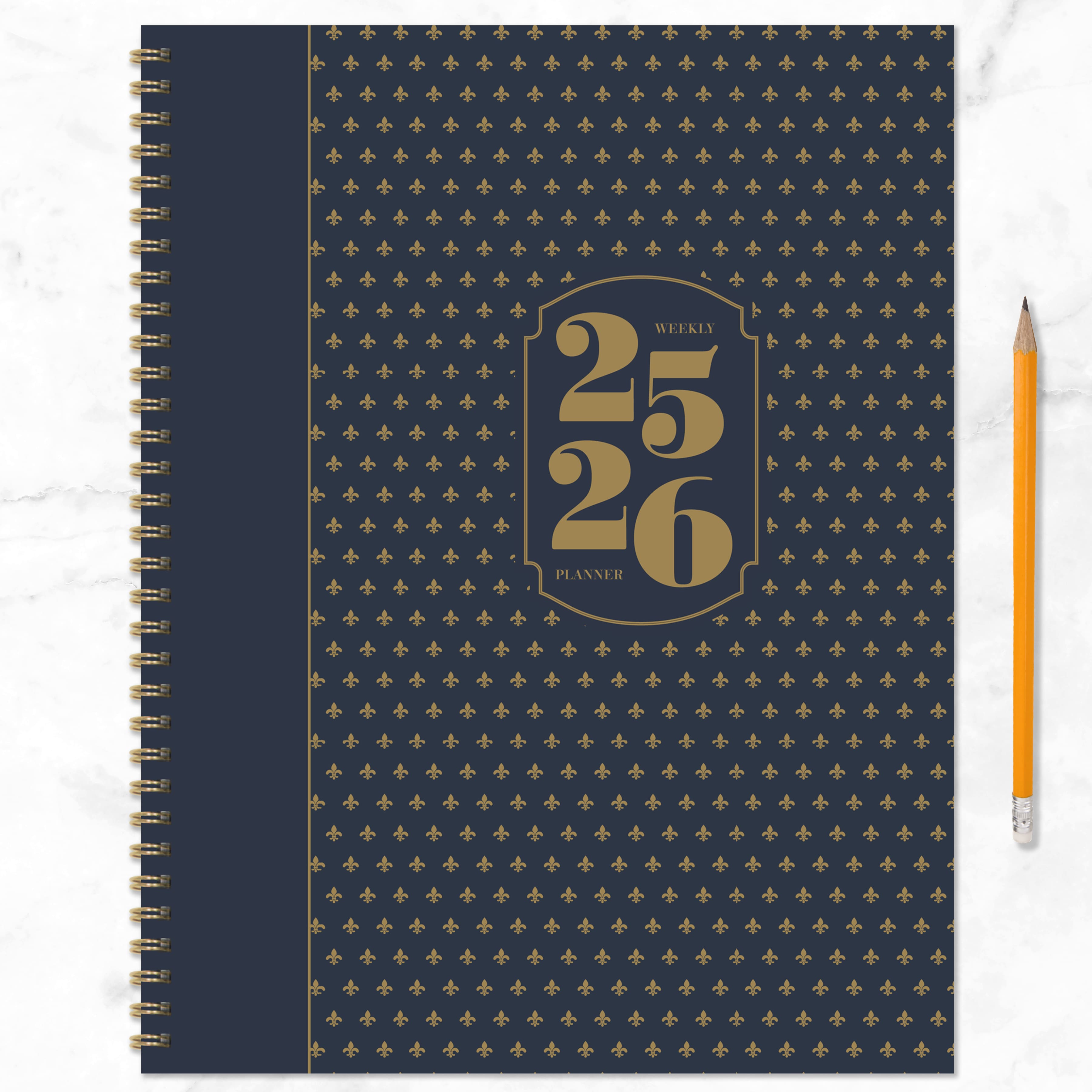 TF Publishing 2025-2026 Fleur de Lis Large Weekly/Monthly Planner