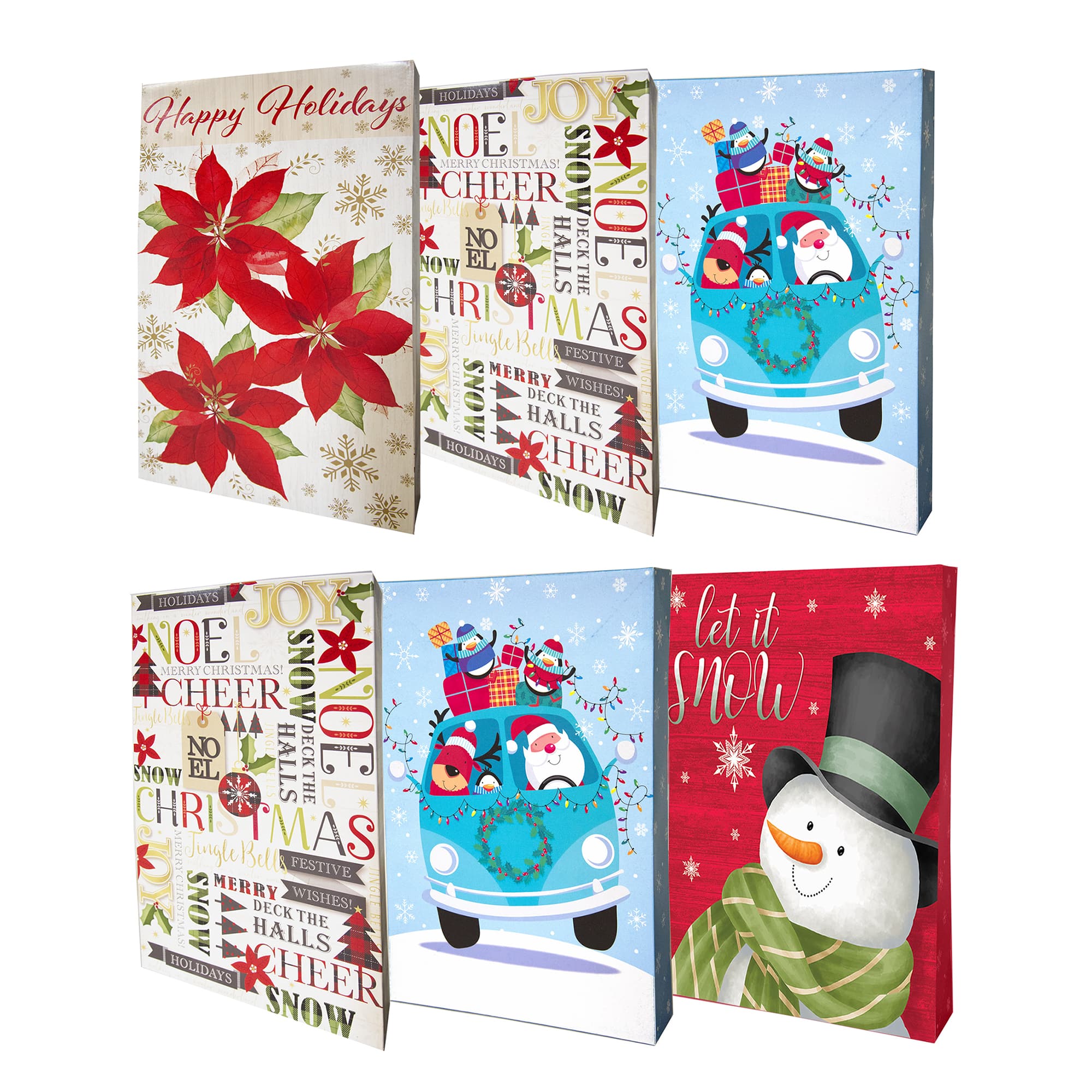 Assorted Large Christmas Gift Boxes, 6pc.