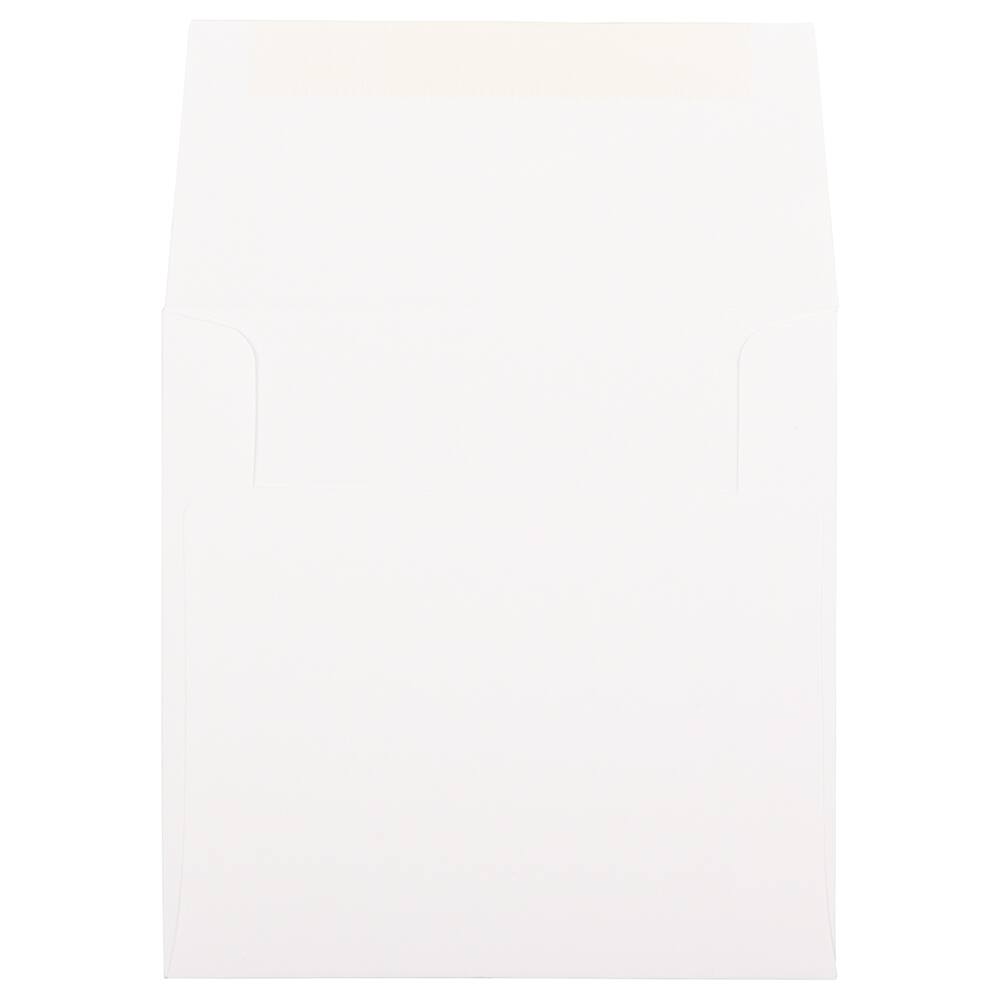 JAM Paper 5.5" x 5.5" White Semi Gloss Square Invitation Envelopes