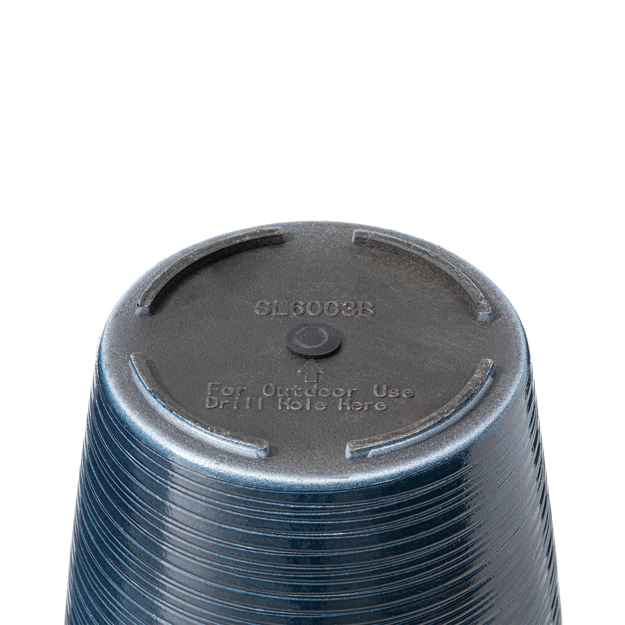 Glitzhome® 22.5" Turquoise Faux Ceramic Textured Planters, 2ct.