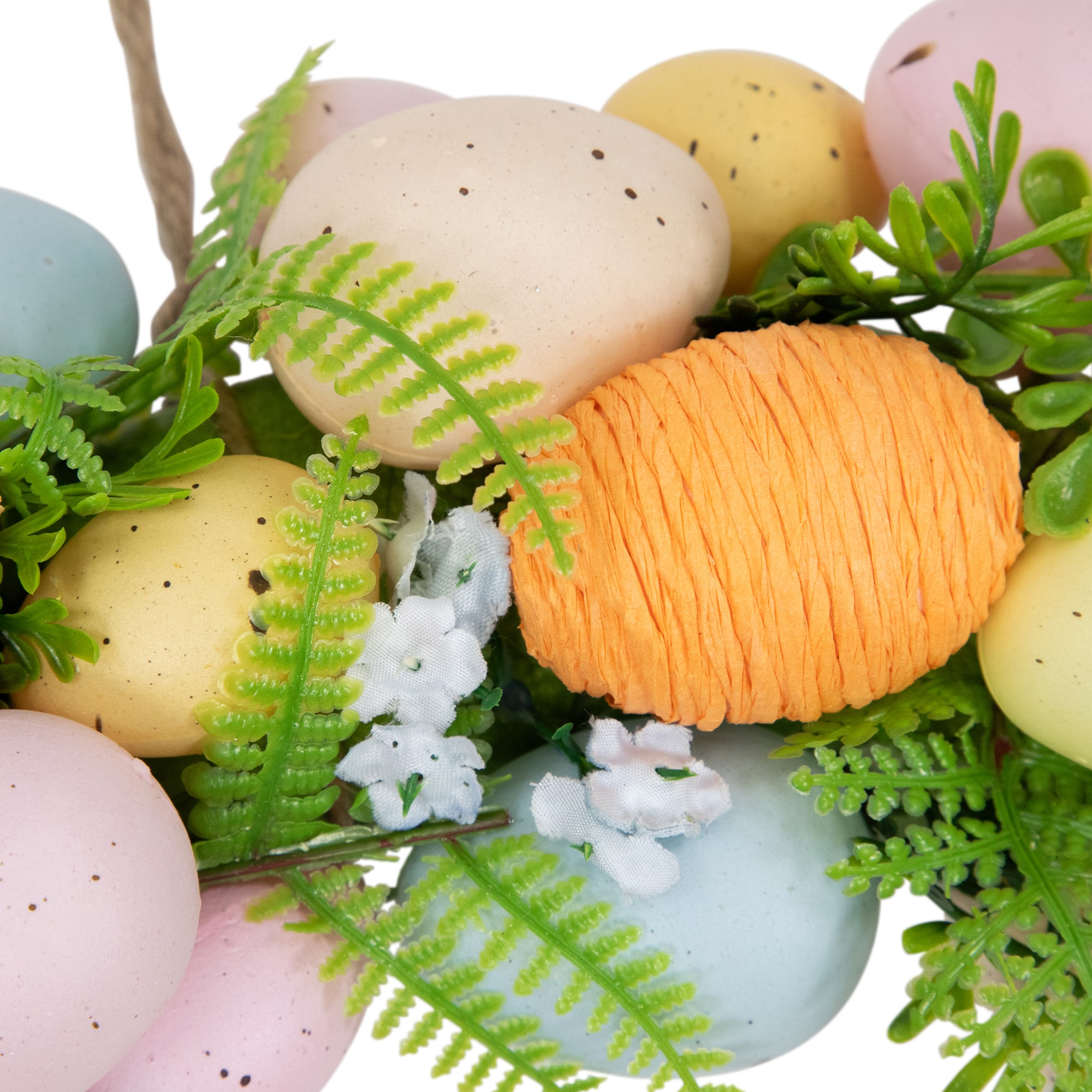 15" Artificial Floral Easter Egg Spring Wreath