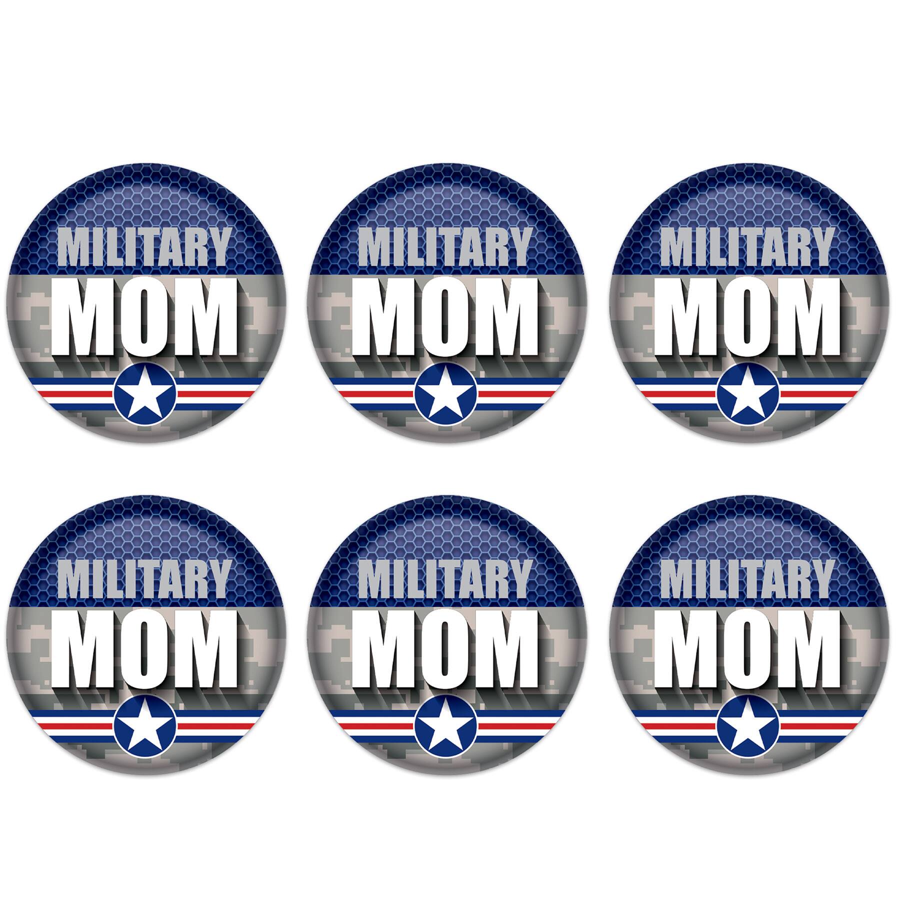 Beistle 2" Camouflage Military Mom Buttons, 6ct.