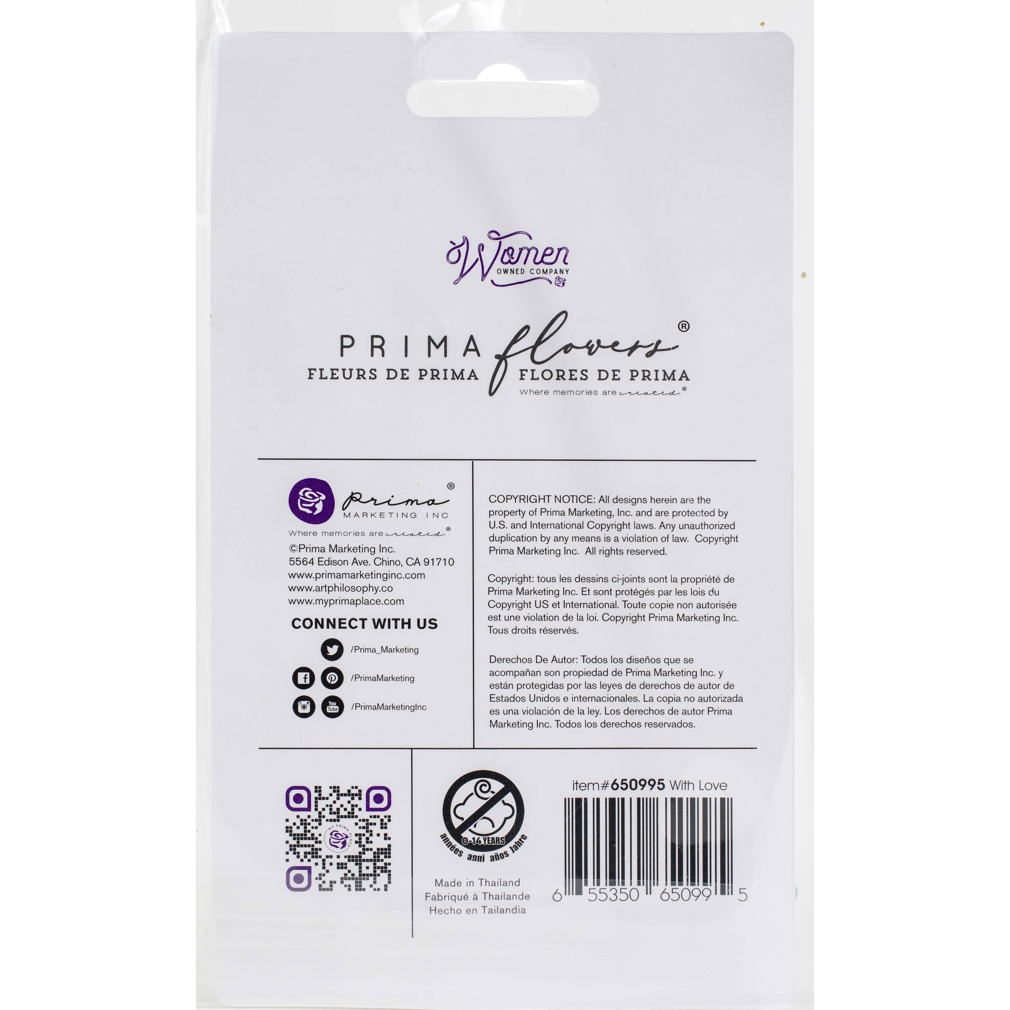 Prima® With Love Collection Little Kisses Mulberry Paper Flowers