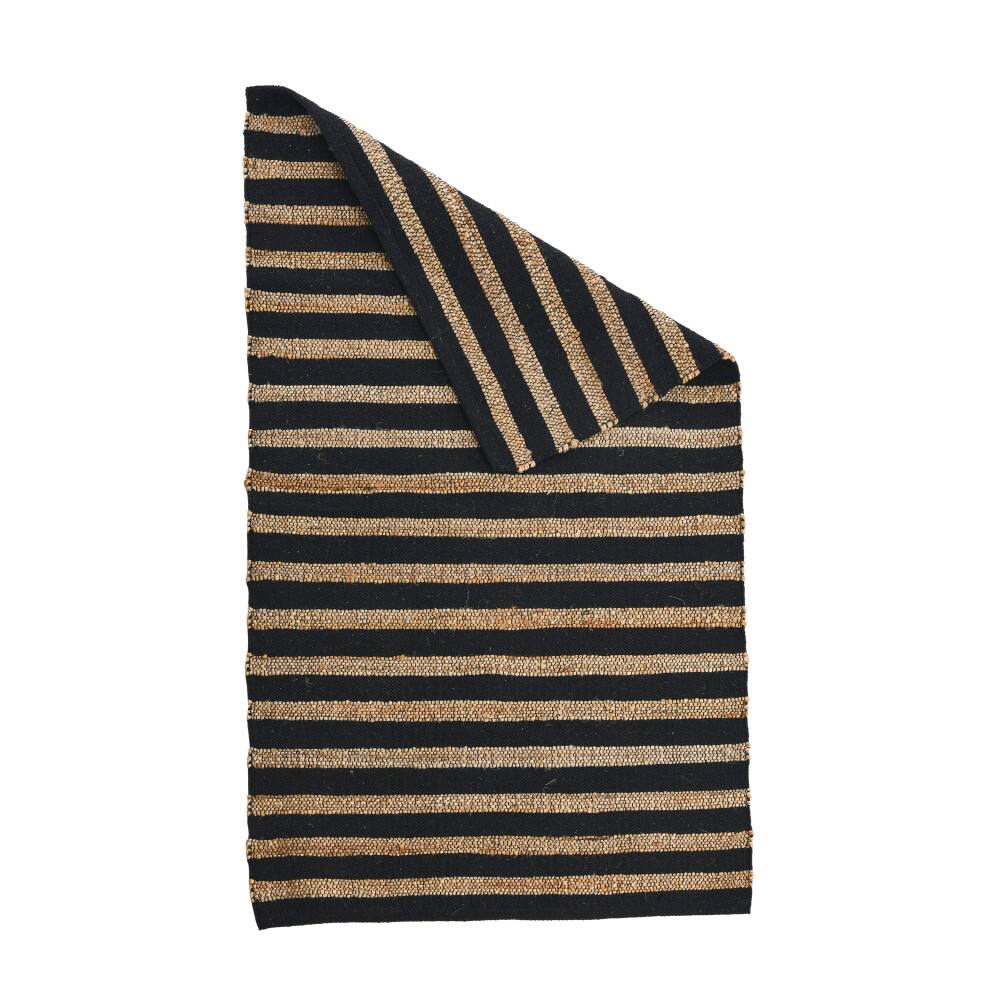 Hello Honey® Black and Natural Jute Cotton Area Rug
