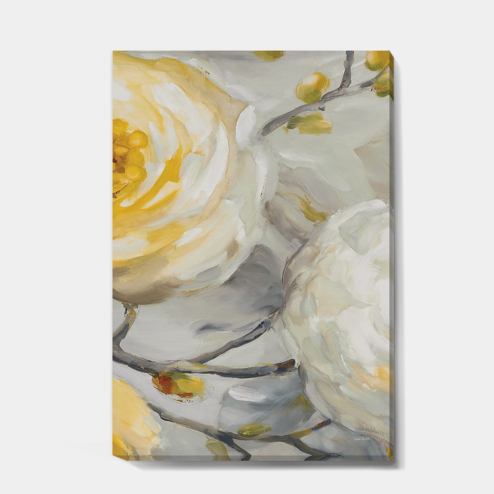 Designart - Sunshine Yellow Flower II - Floral Canvas Art
