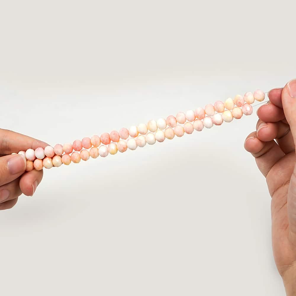 Jesse James Beads 8mm Pink & Orange Faceted Rondelle Glass Beads