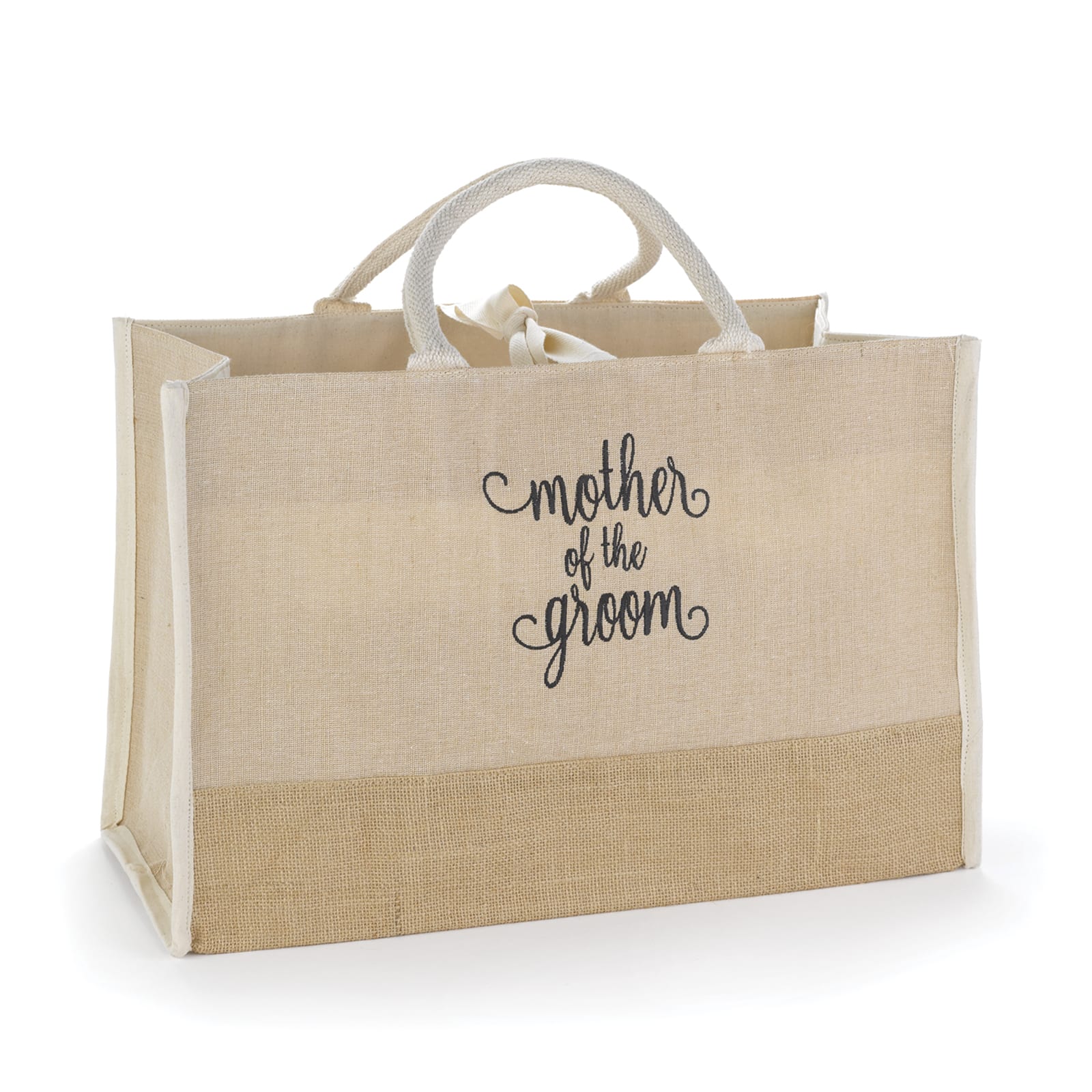Hortense B. Hewitt Co. Mother of the Groom Natural Jute Tote Bag