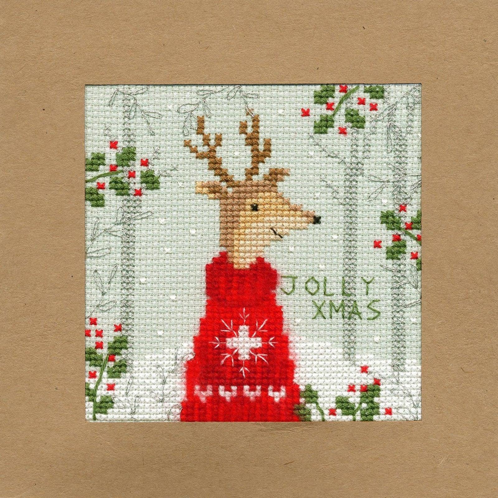 Bothy Threads Xmas Deer Christmas Card Counted Cross Stitch Kit