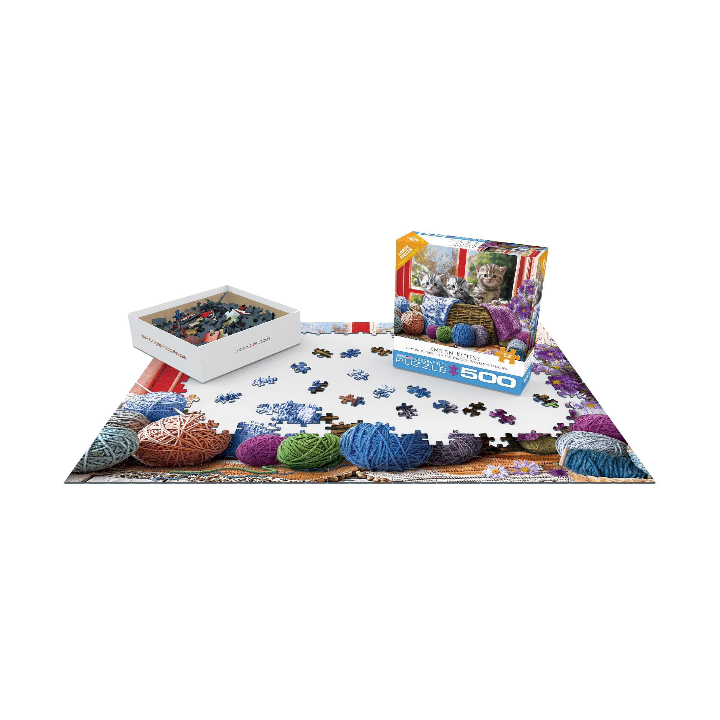 Knittin' Kittens Large Pieces Puzzle: 500 Pcs