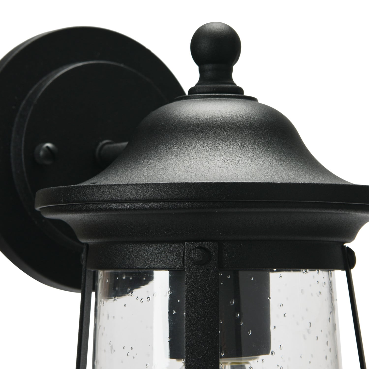 Hello Honey® Robert Stevenson Lighting Portside Matte Black Metal & Seedy Glass Outdoor Light