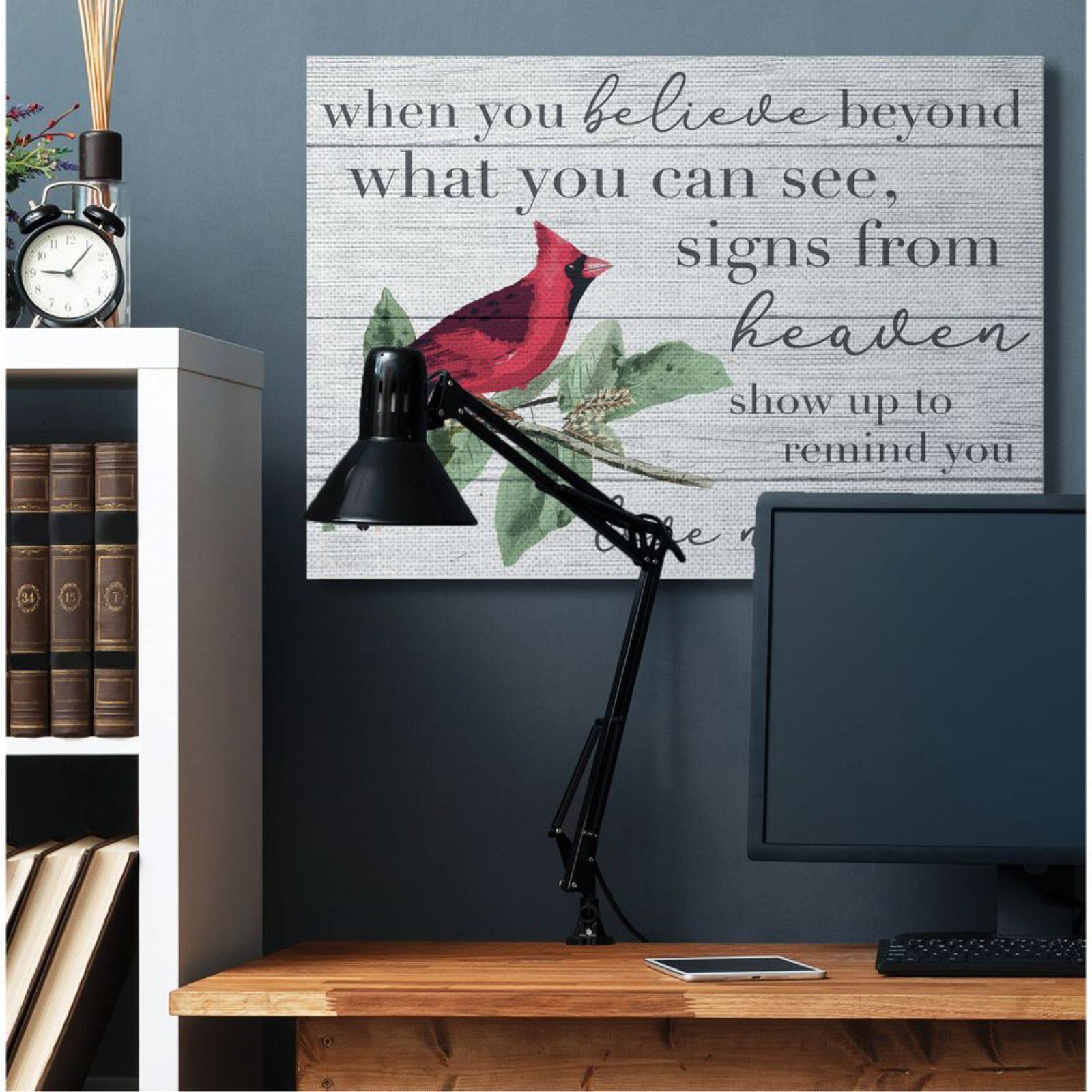 Stupell Industries Love Never Dies Cardinal Wall Art
