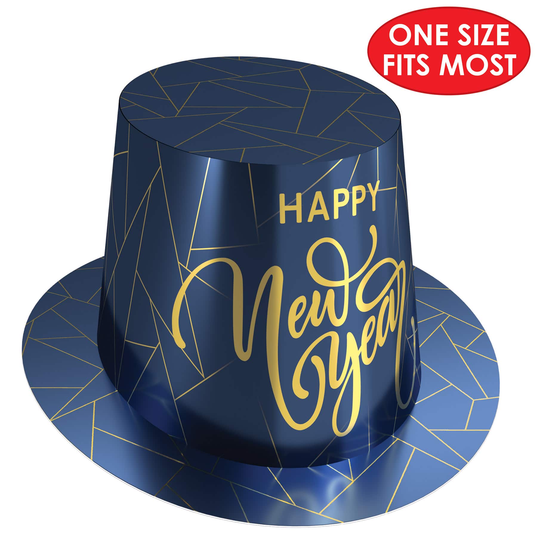 Beistle Adult Midnight Blue New Year Hi-Hats, 25 Pack