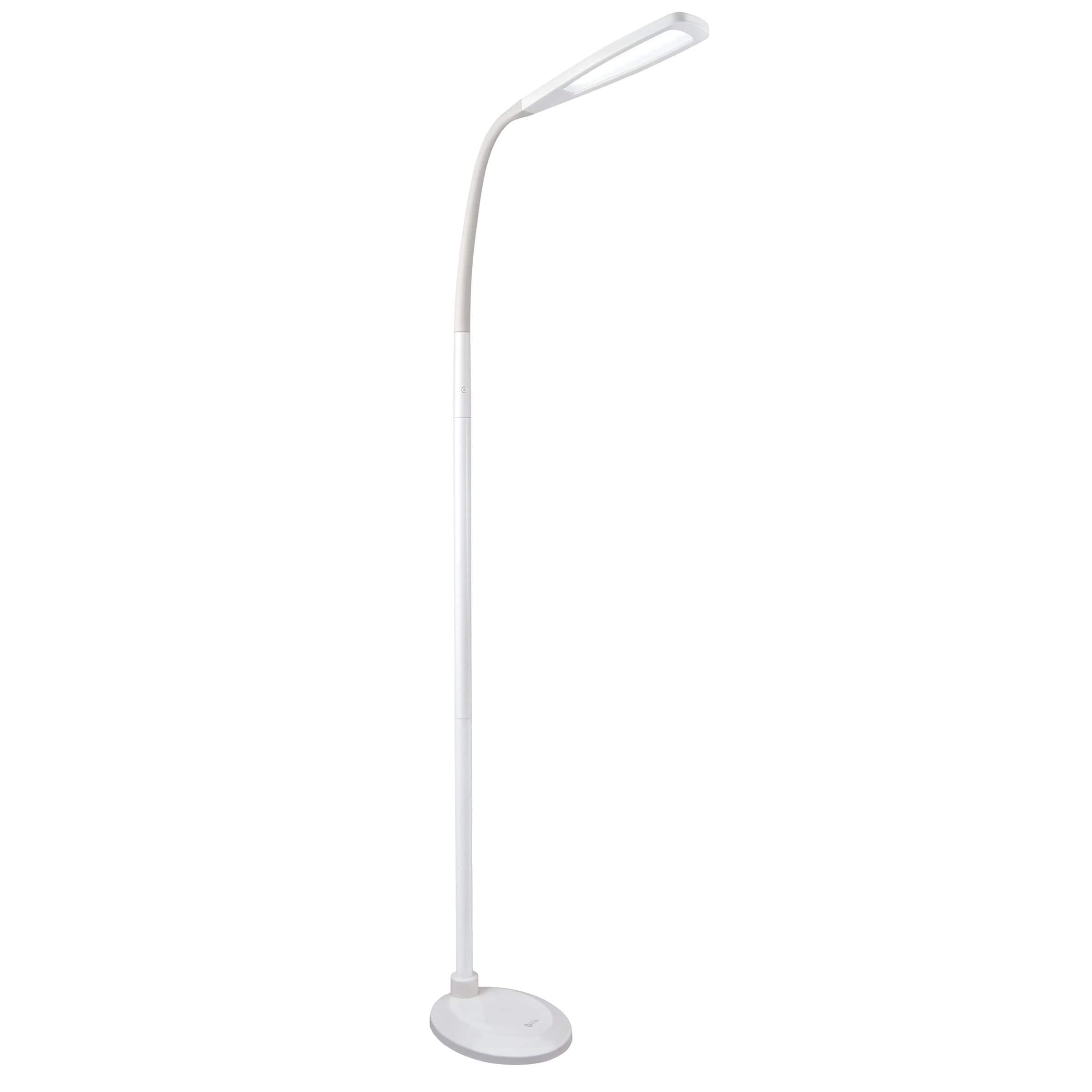 OttLite White Natural Daylight LED Flexible Floor Lamp