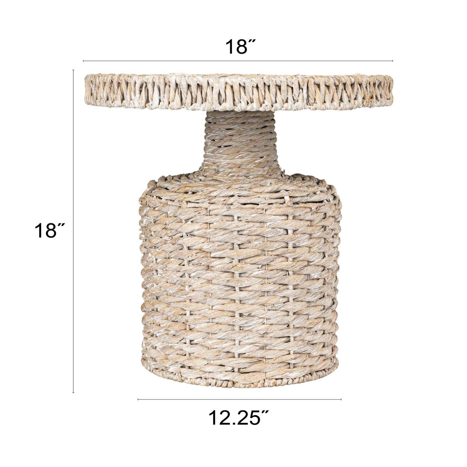 Hello Honey® Natural Water Hyacinth Side Table