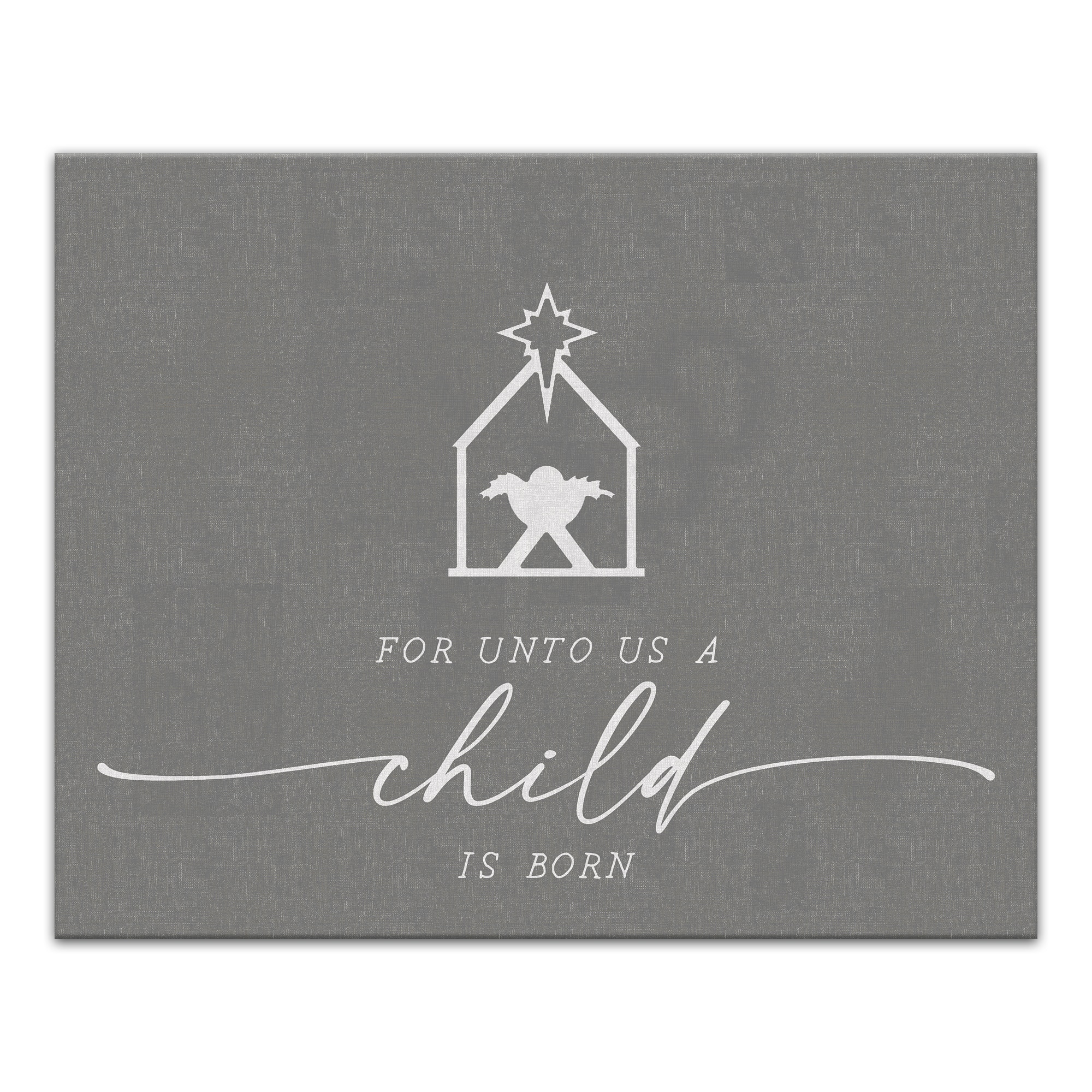 For Unto Us a Child is Born Canvas Wall Art