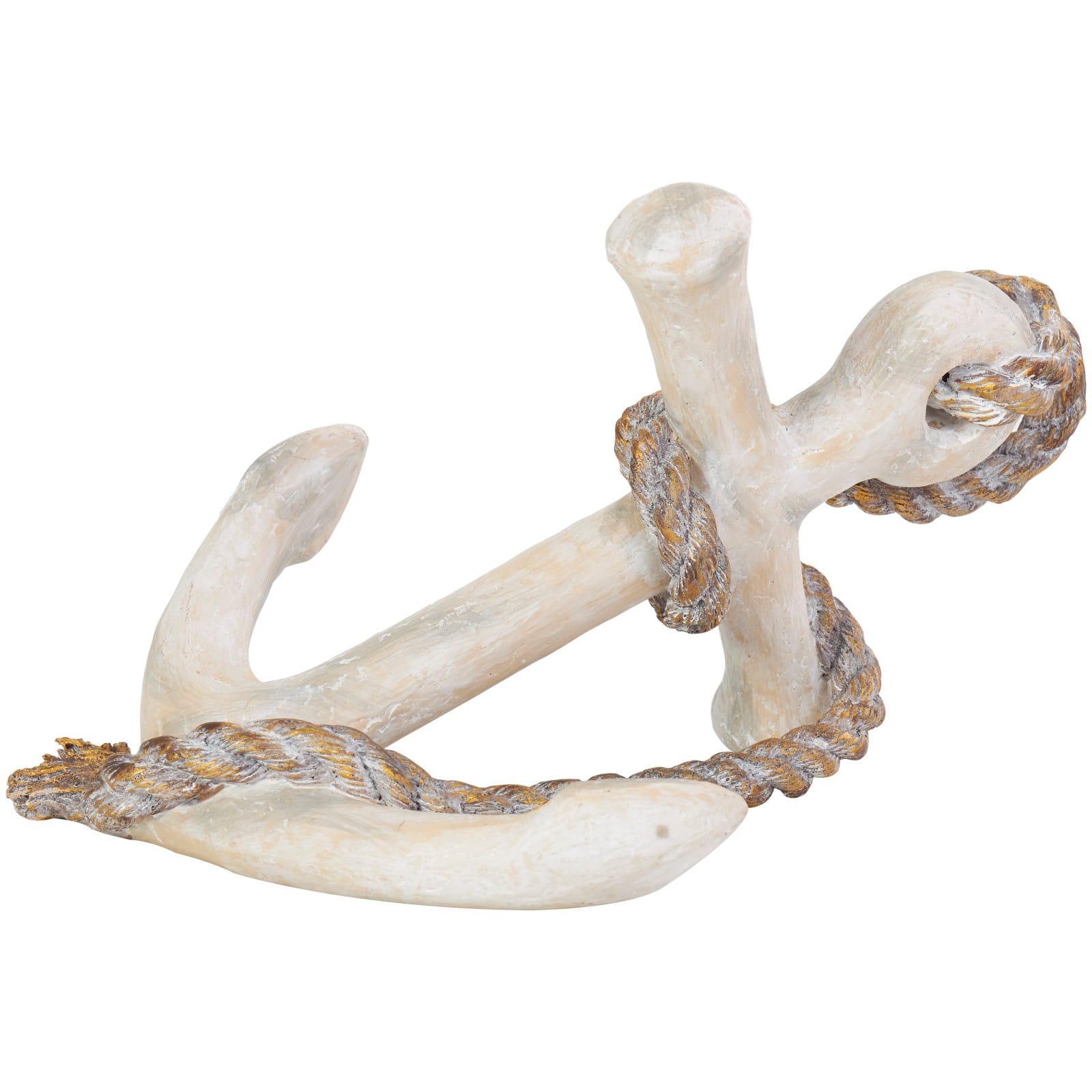 12" Anchor Distressed Sculpture with Rope