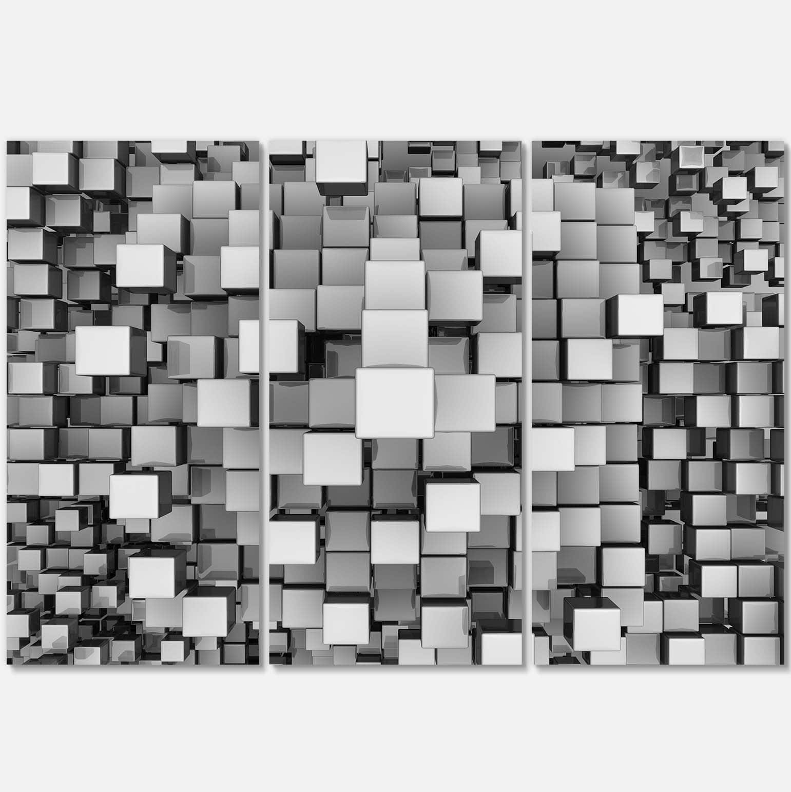 Designart - Black and Grey Cubes