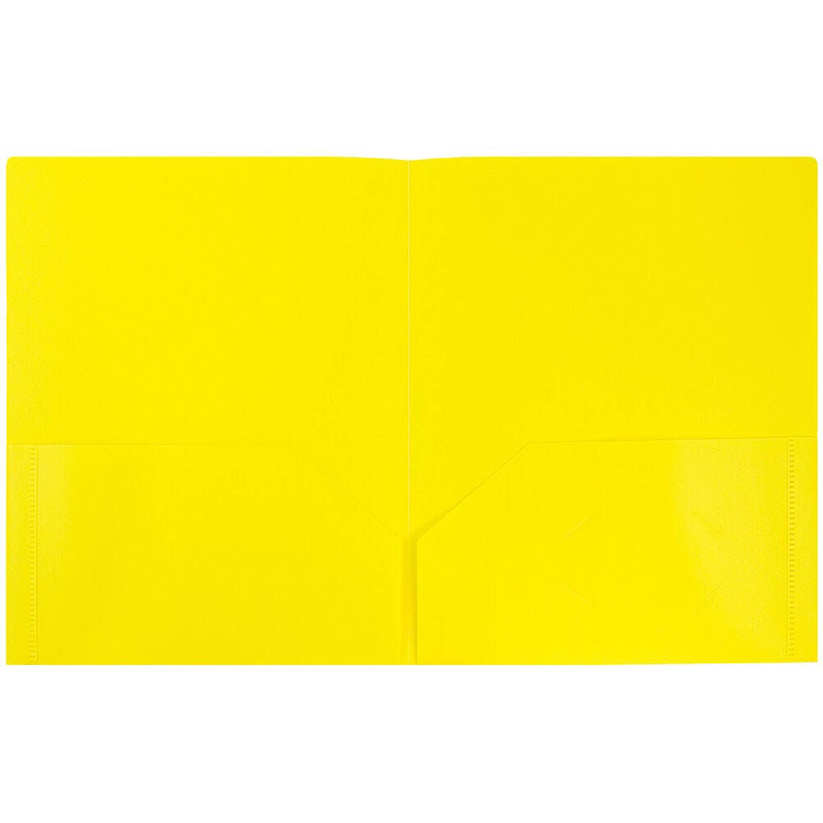 JAM Paper 9.5" x 11.5" Plastic 2-Pocket POP Folder
