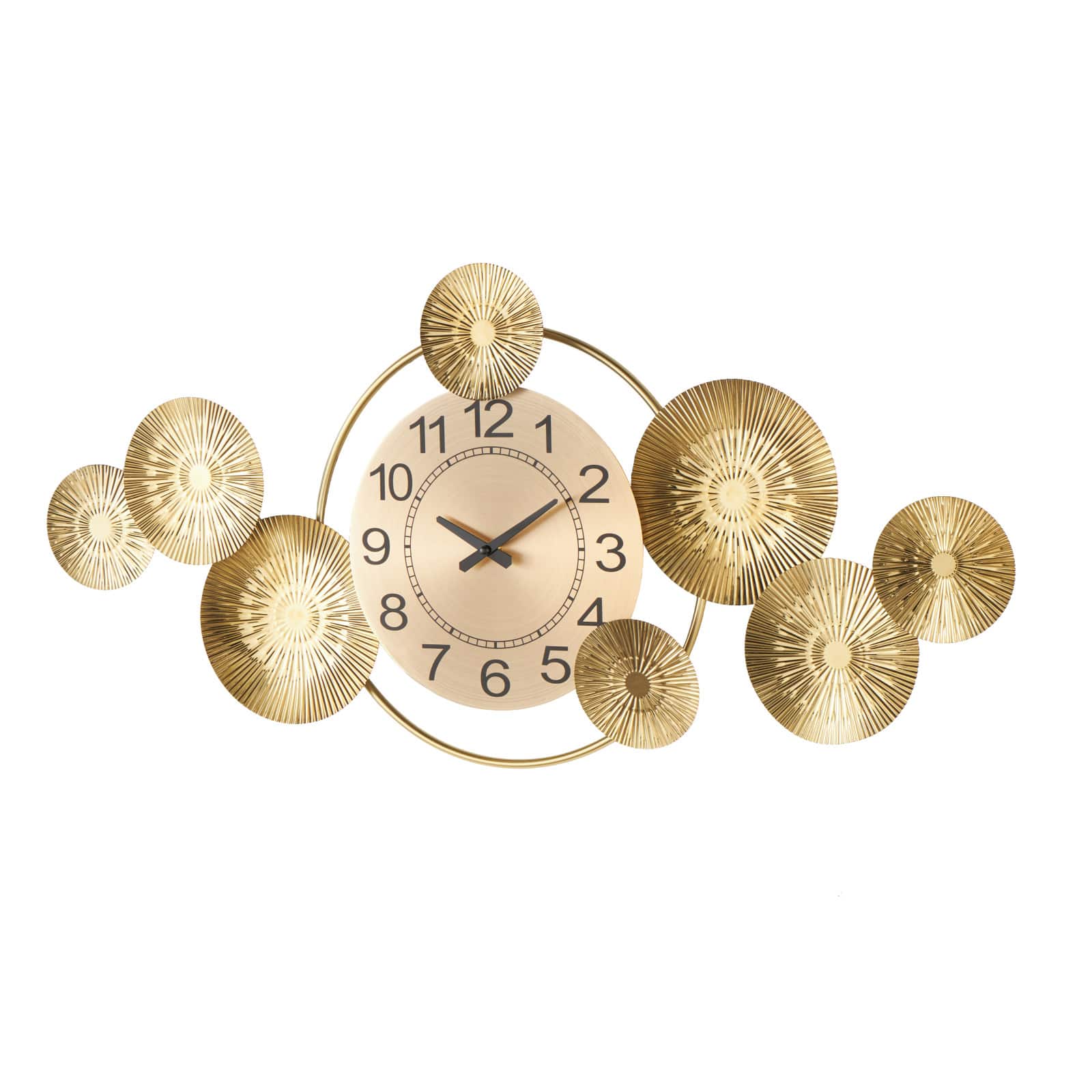 31.4" Gold Stainless Steel Metal Decorative Wall Clock