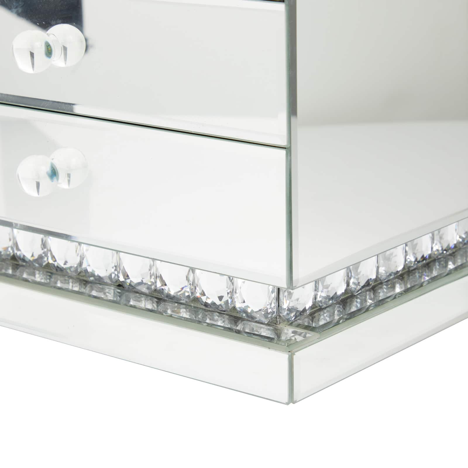 Silver Glam Jewelry Box, 11" x 8" x 11"