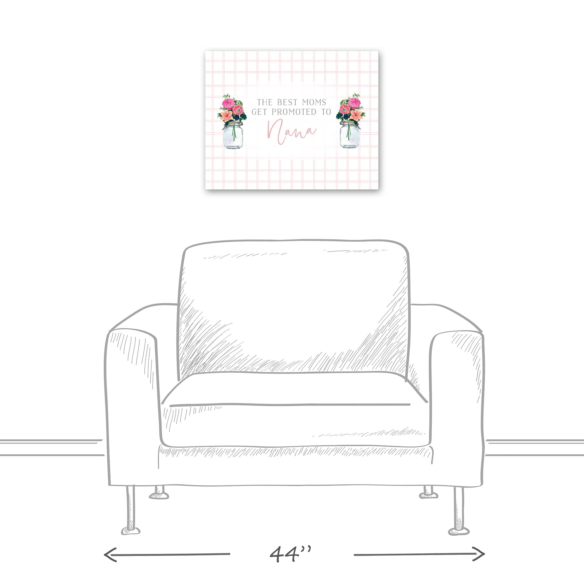 The Best Moms Get Promoted To Nana Canvas Wall Art