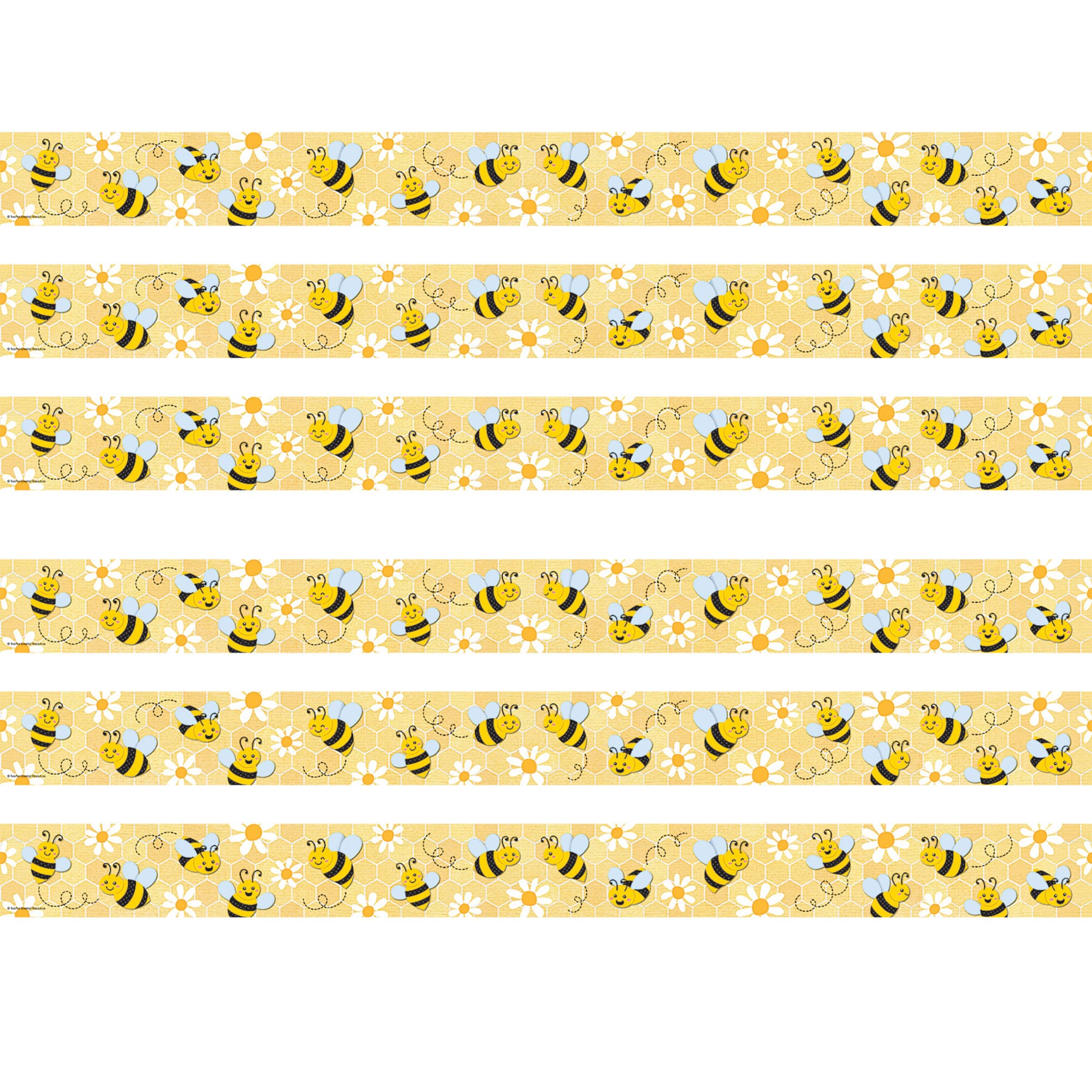 Teacher Created Resources® Buzzing Bees Straight Border Trim, 6 Packs of 12