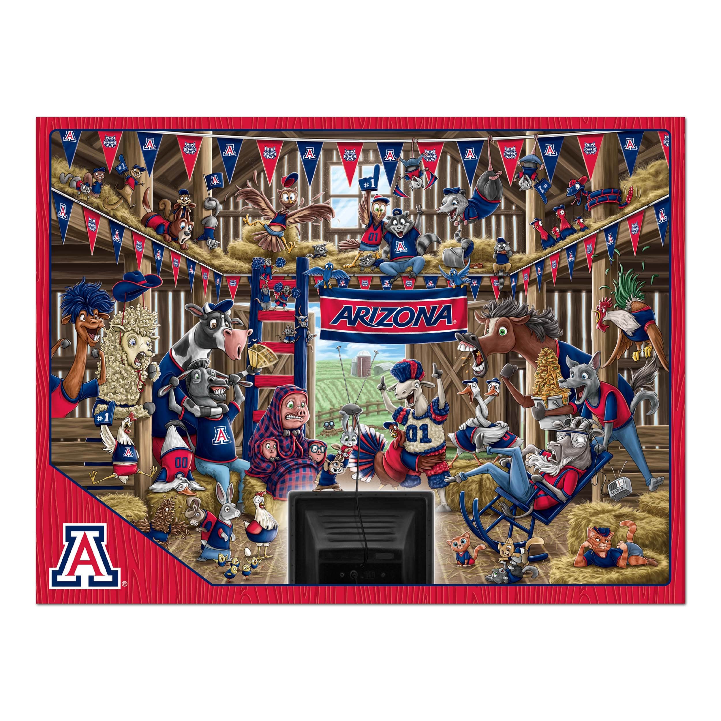 College Barnyard Fans 500 Piece Puzzle