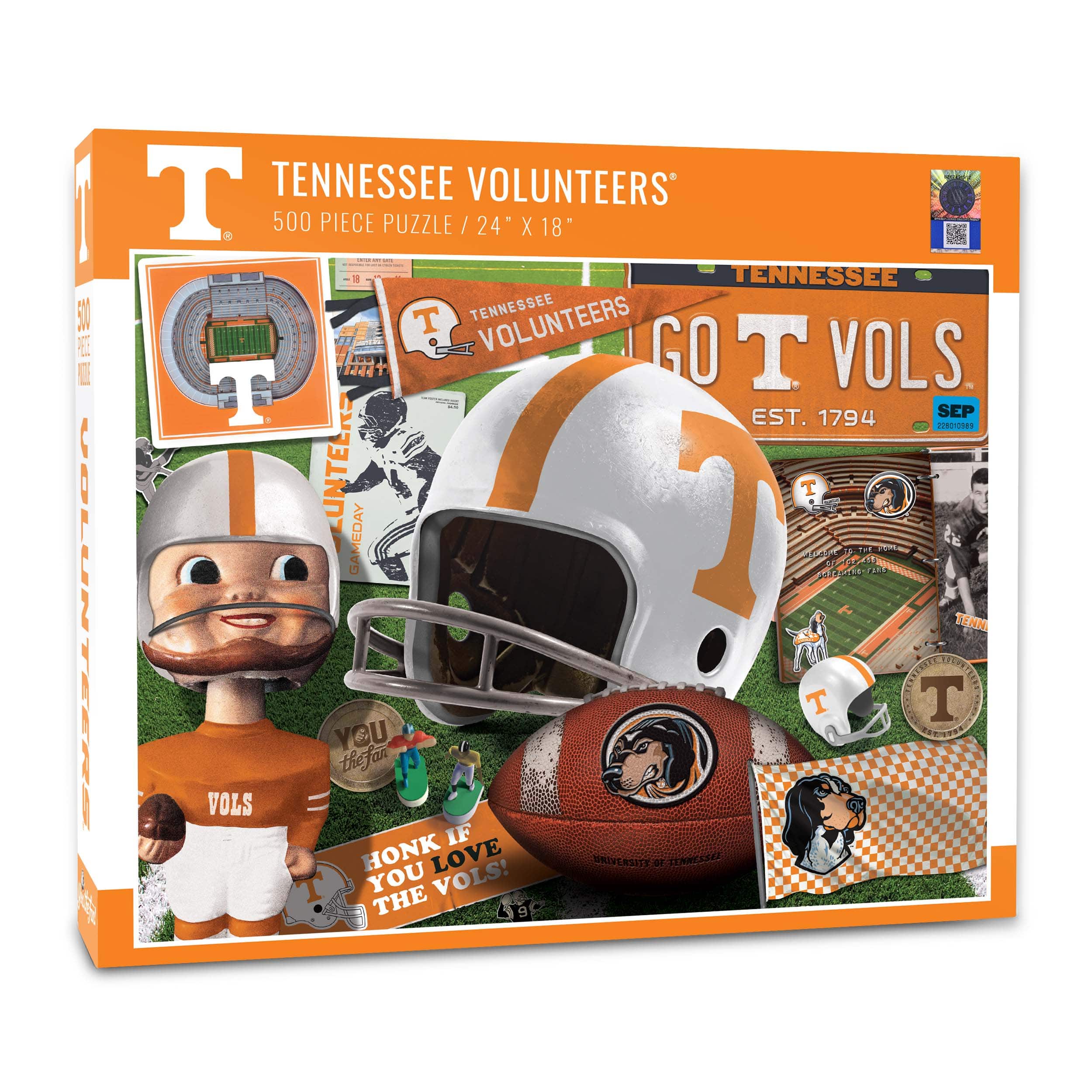 College Team Retro Series 500 Piece Puzzle By Youthefan in Tennessee Volunteers | 18" x 24" | Michaels®