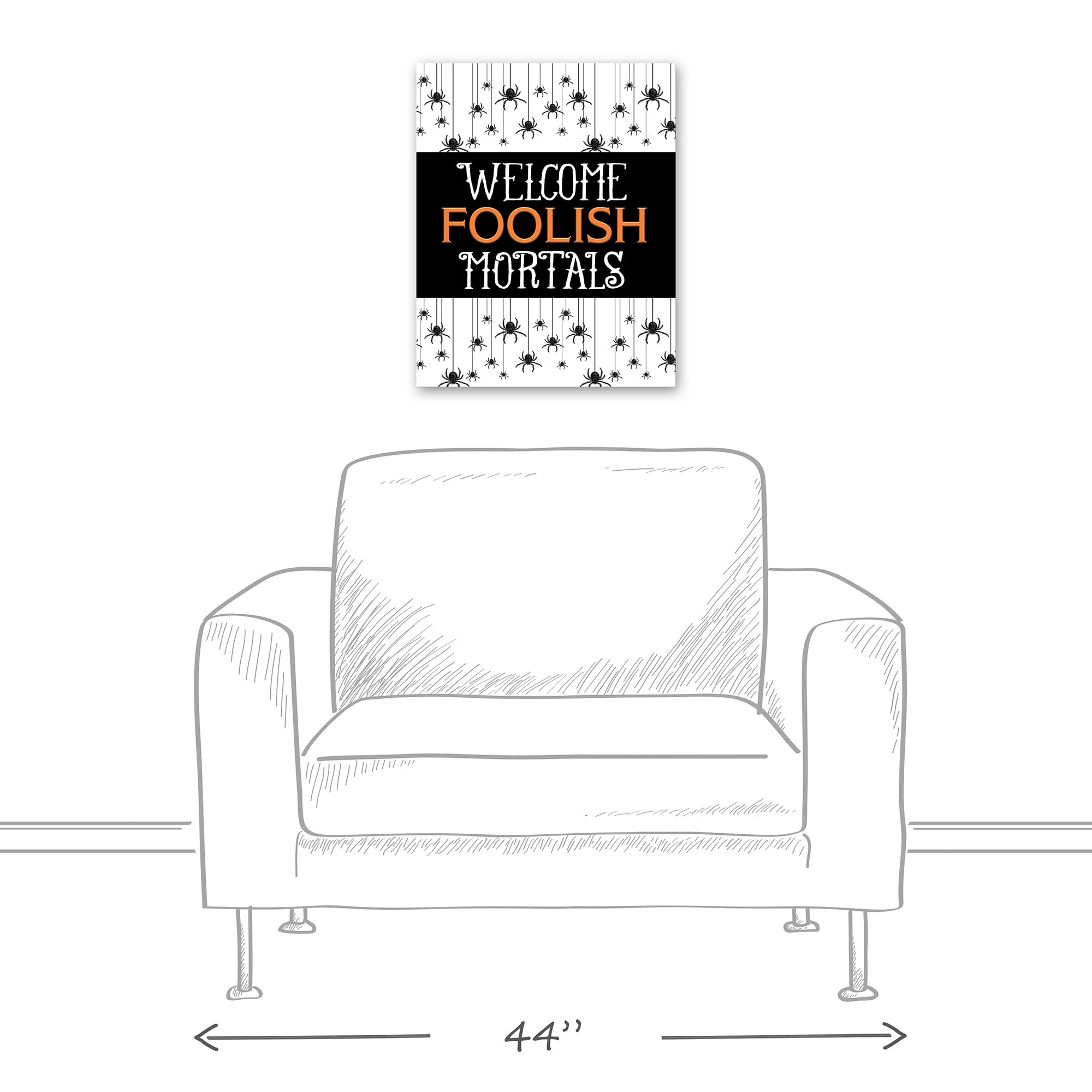 Welcome Foolish Mortals Canvas Wall Art