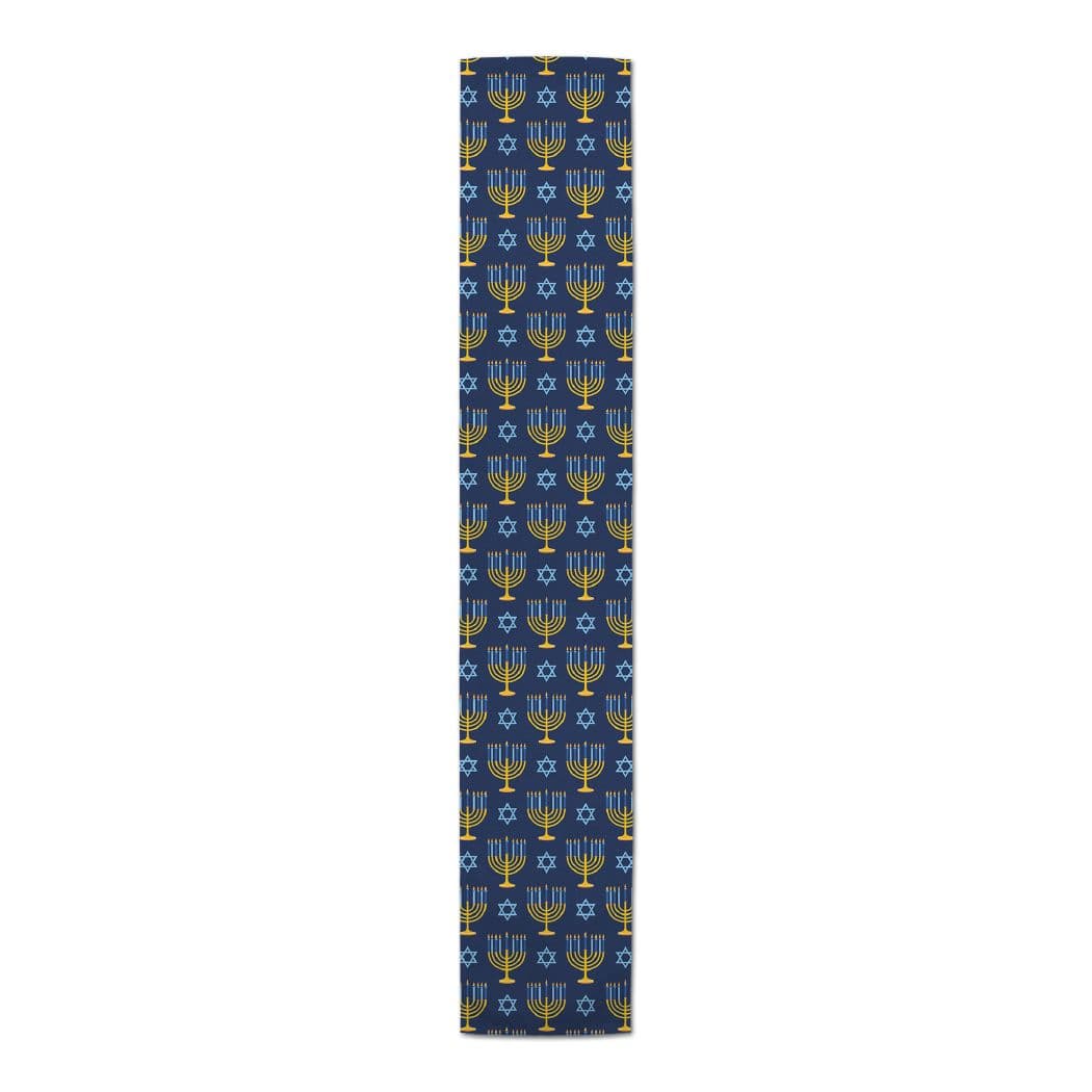 Menorah Print 16x72 Cotton Twill Runner