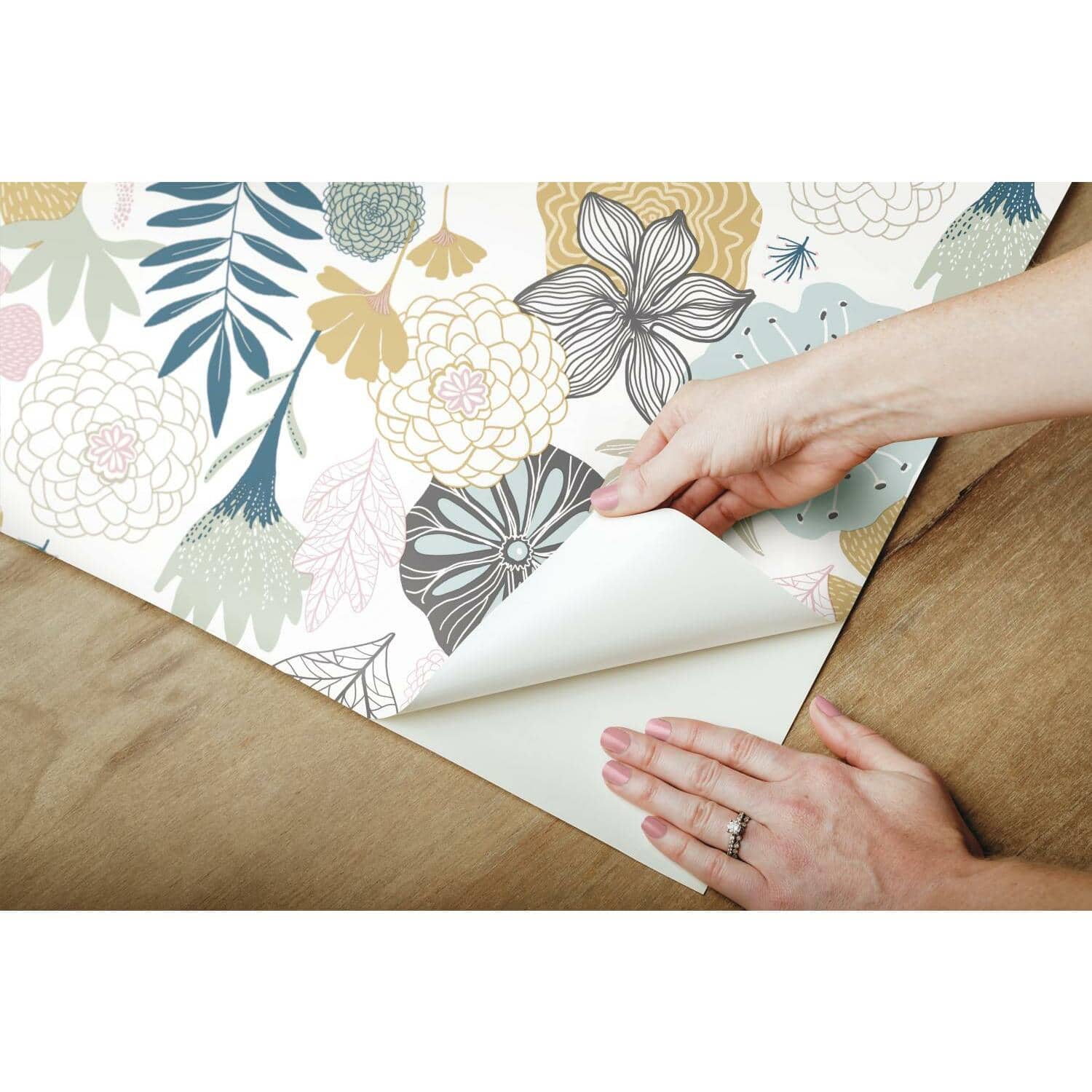 RoomMates Perennial Blooms Peel & Stick Wallpaper