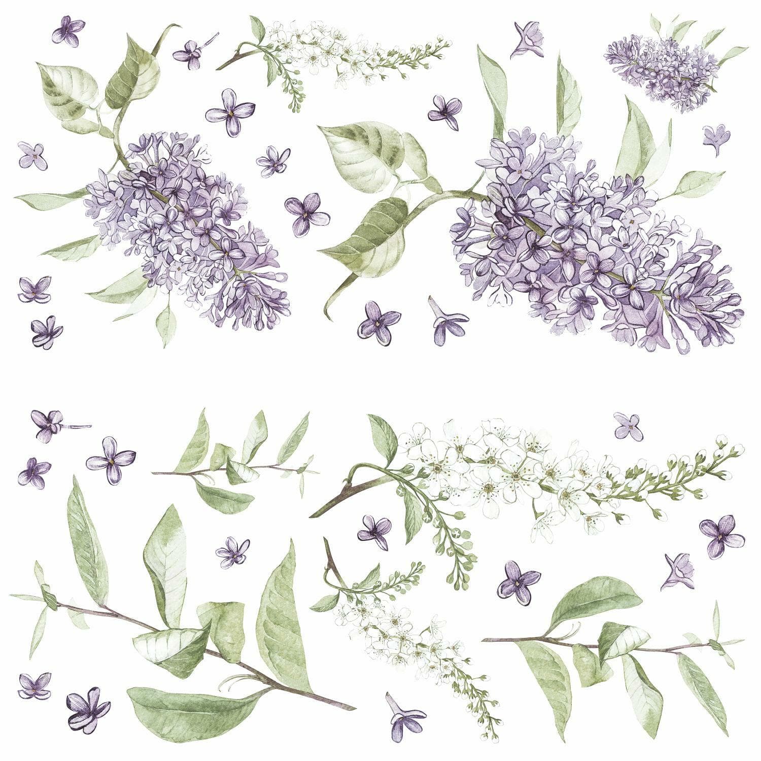 RoomMates Lilac Peel & Stick Giant Wall Decals