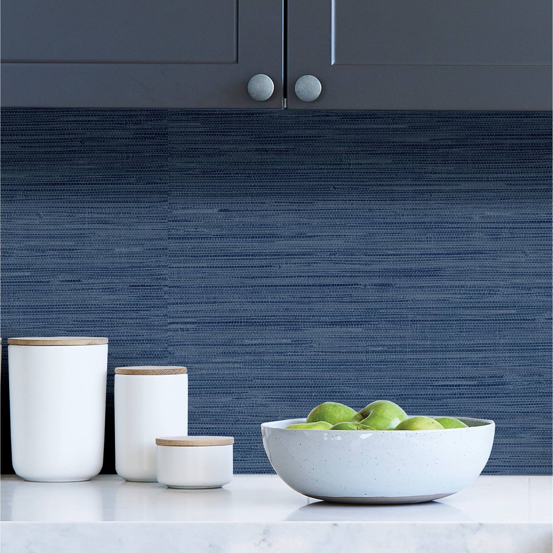 InHome Avery Weave Navy Peel & Stick Wallpaper