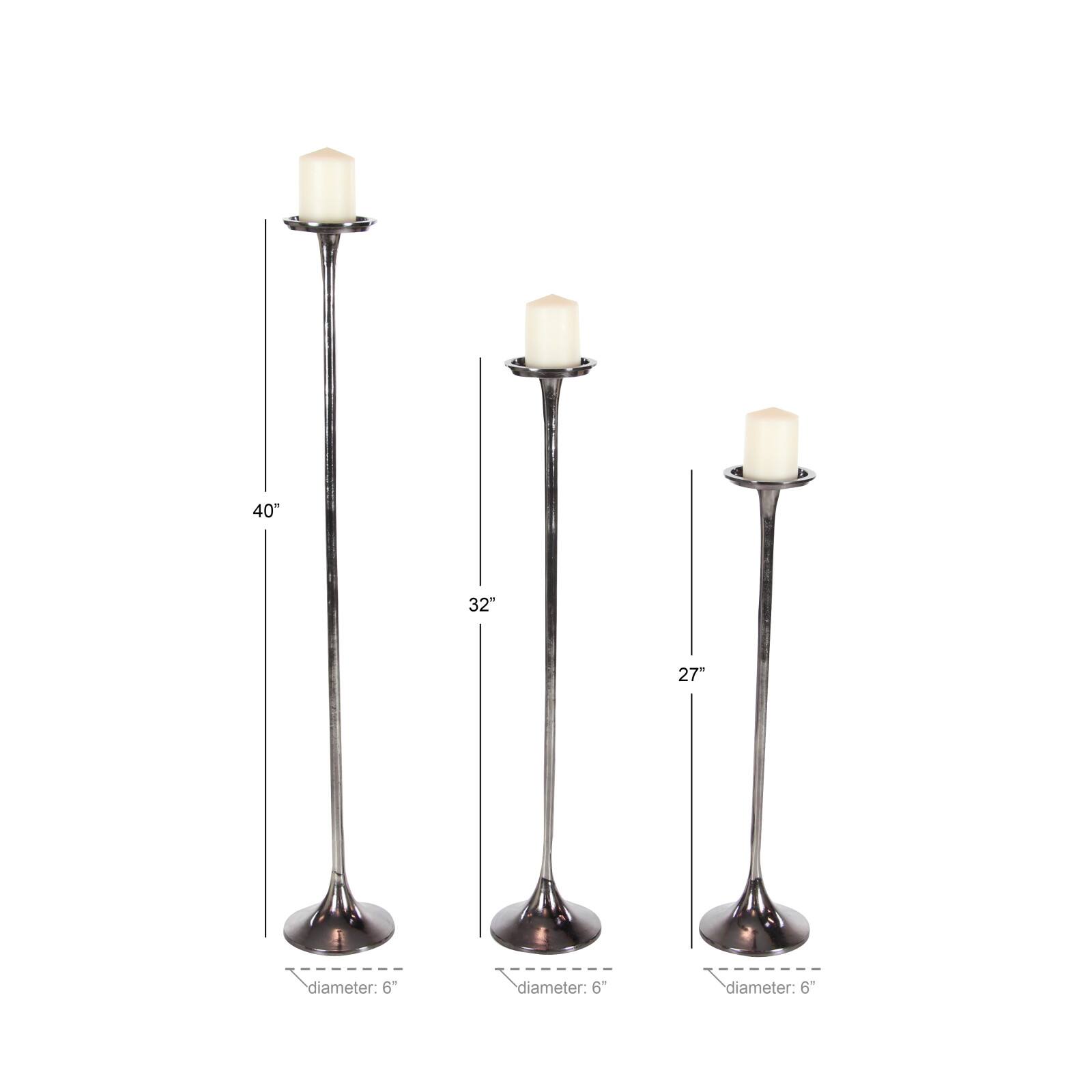 Aluminum Modern Candle Holder Set