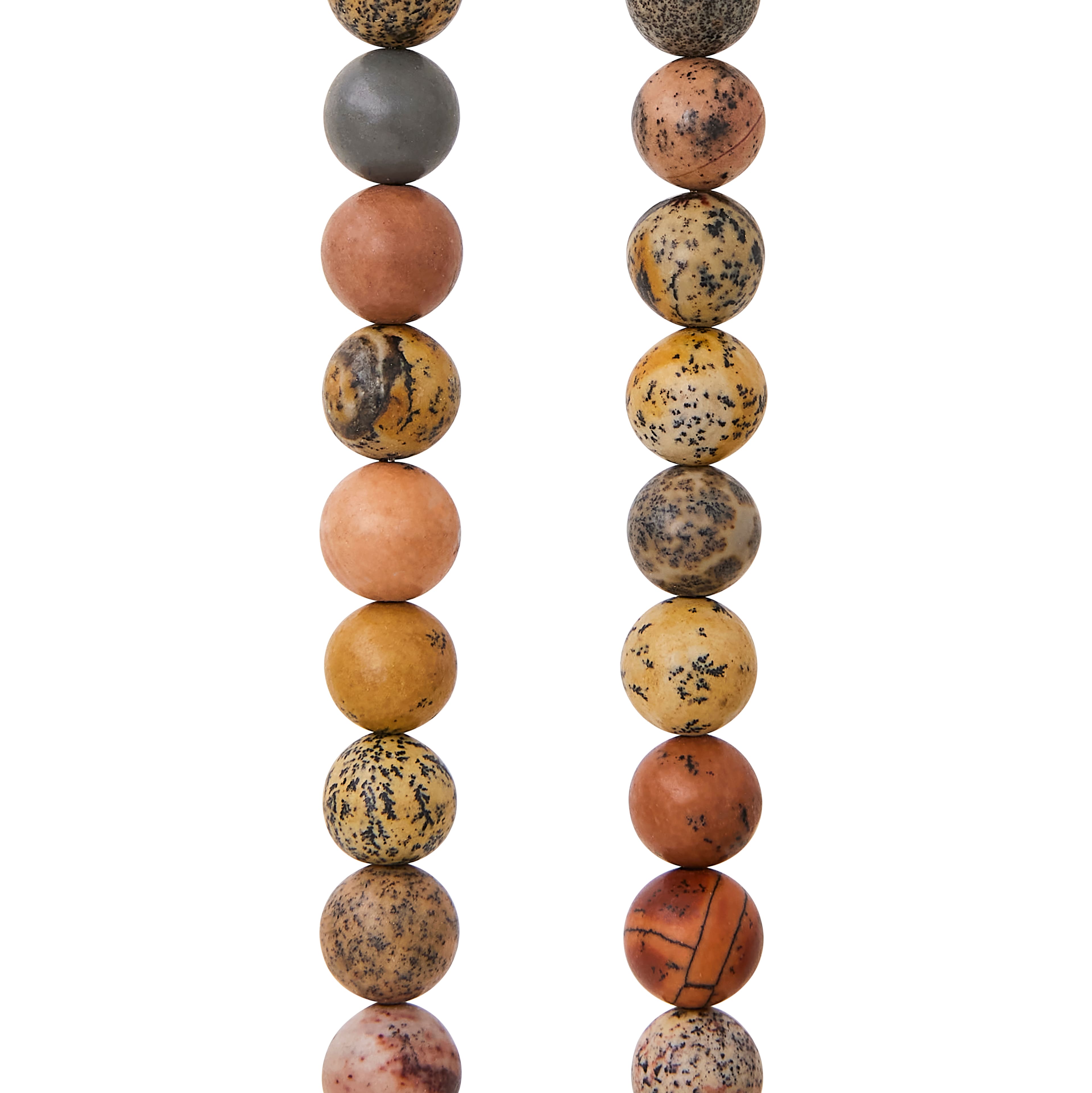 12 Pack: Brown Artistic Jasper Round Beads, 8mm by Bead Landing™