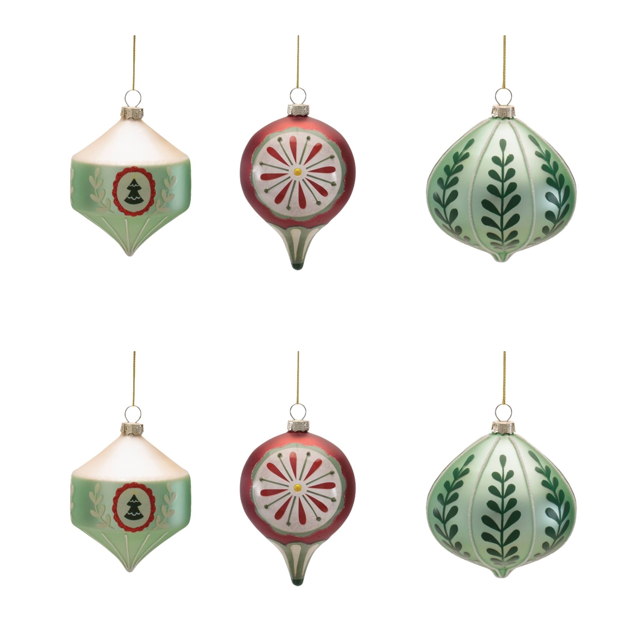 Melrose Glass Ornaments Set