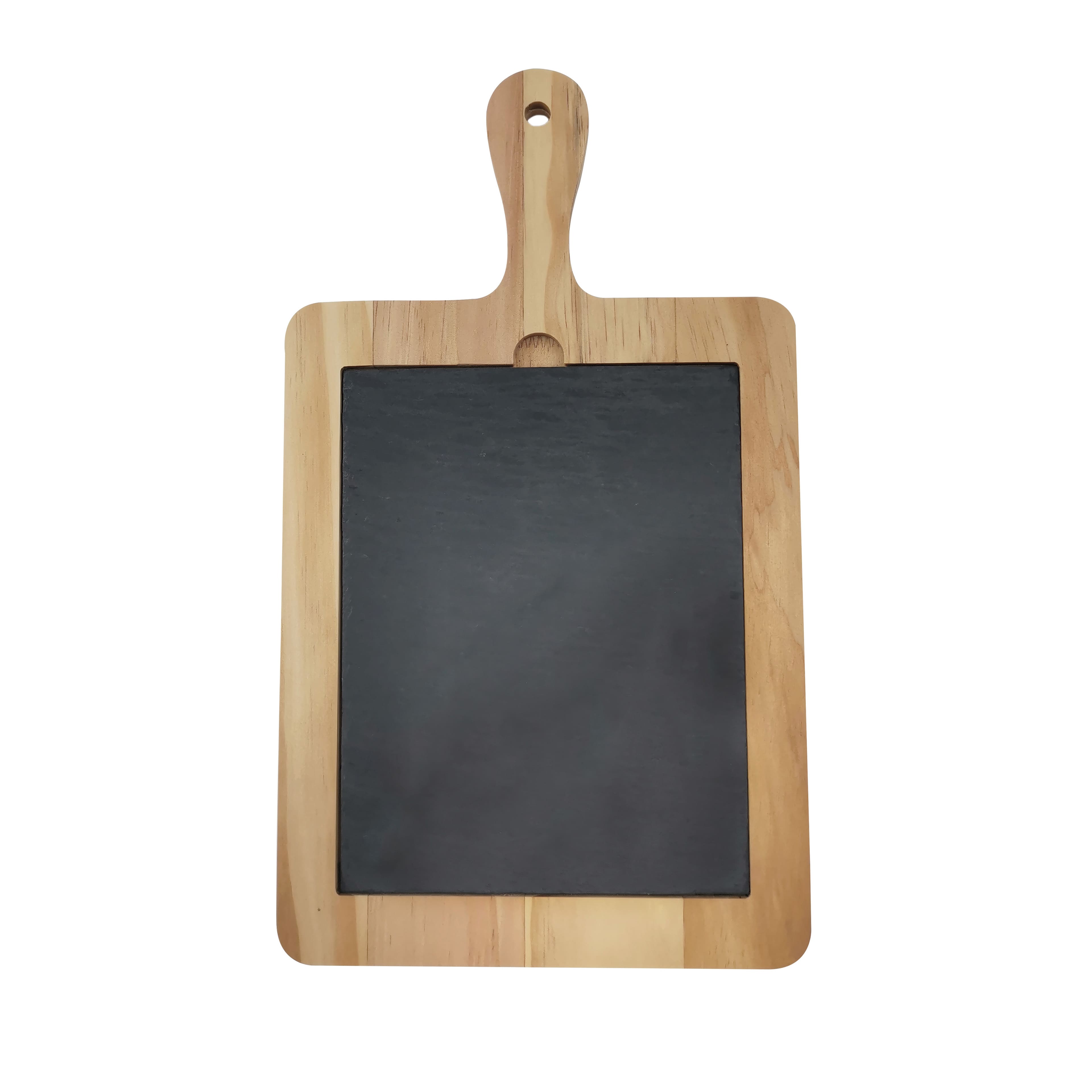 6 Pack: 14" Pinewood & Slate Cutting Board with Removable Insert by Make Market®