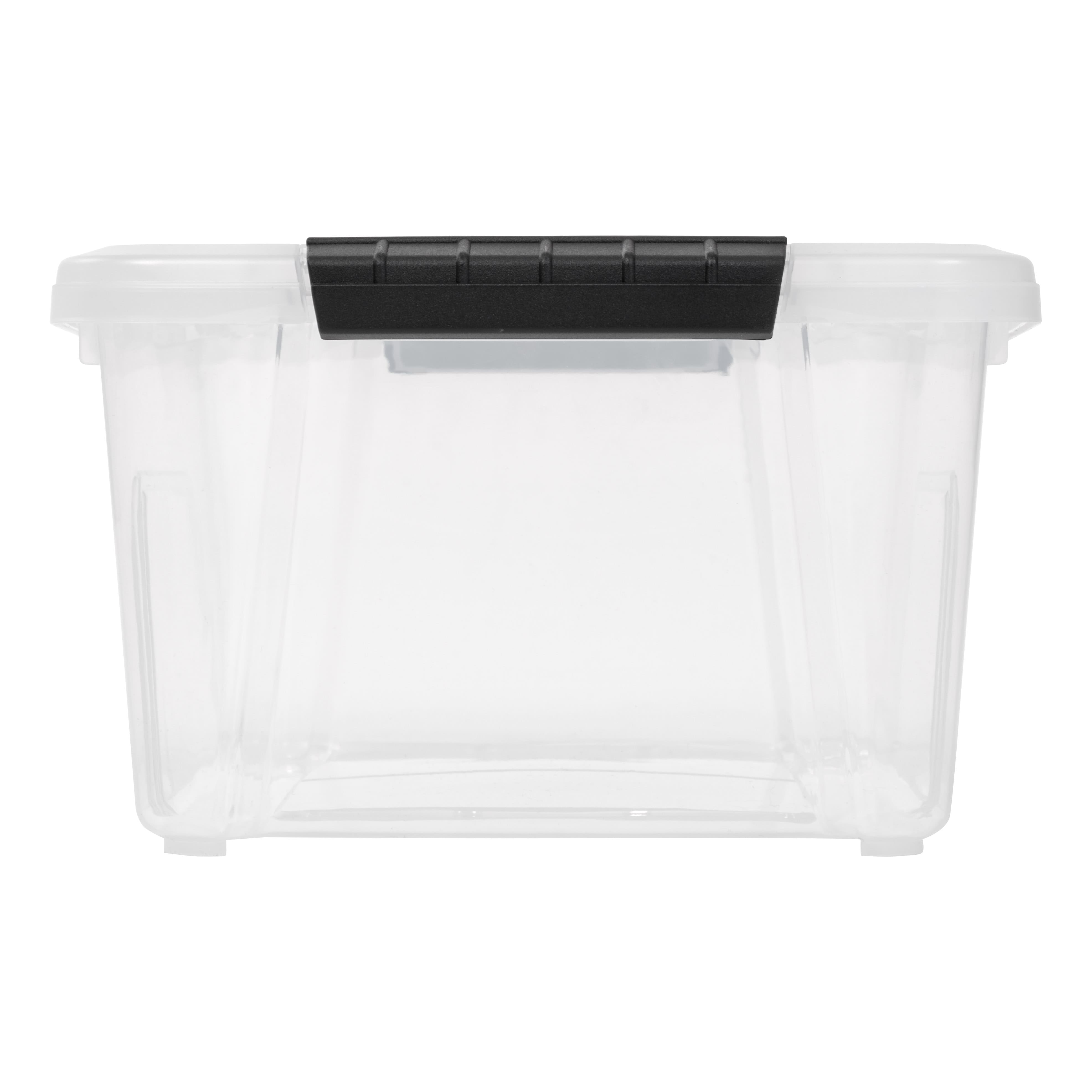 IRIS® 13.5qt. Buckled Clear Boxes with Clear Buckle Lids, 6ct.