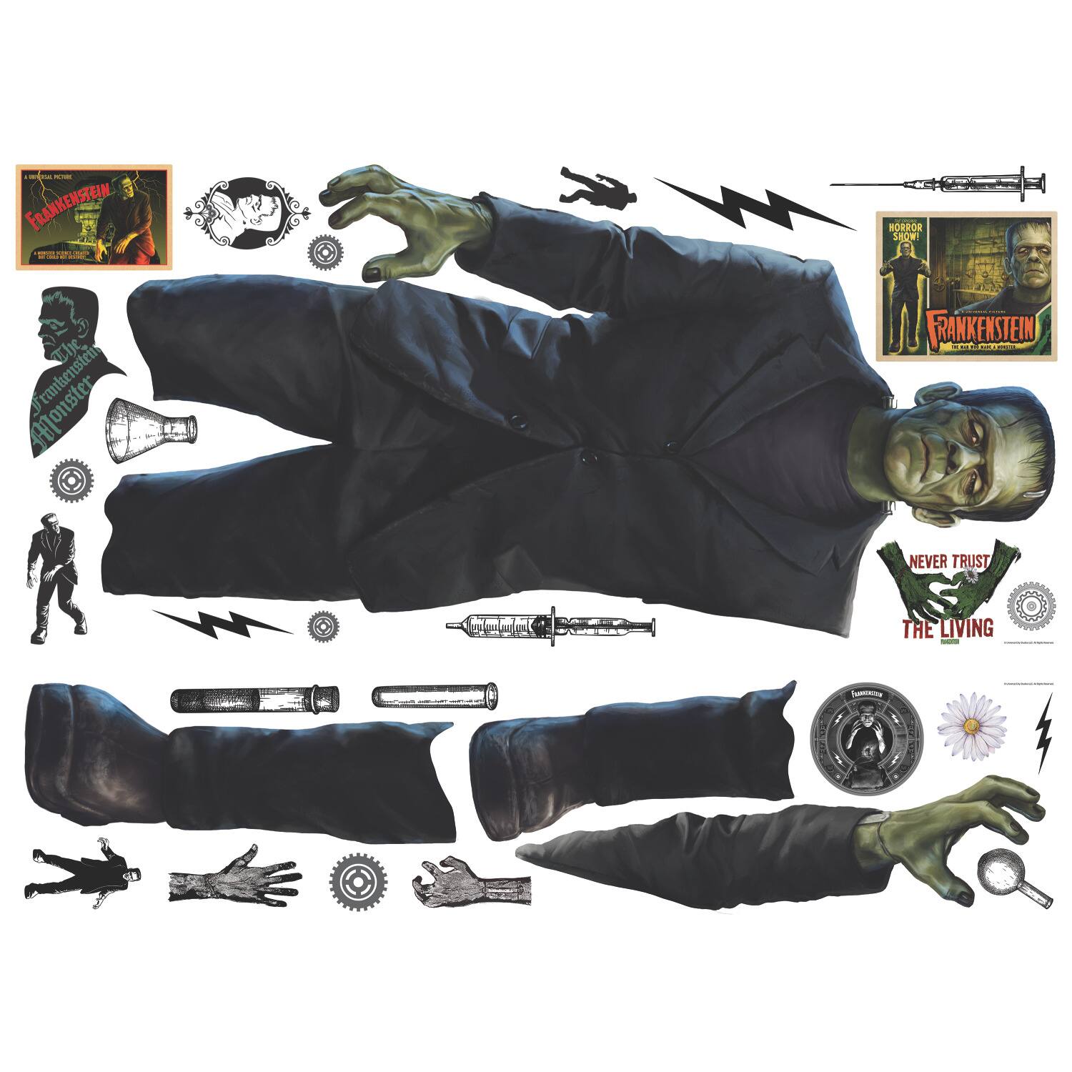 RoomMates Classic Monsters Frankenstein Giant Peel & Stick Wall Decals