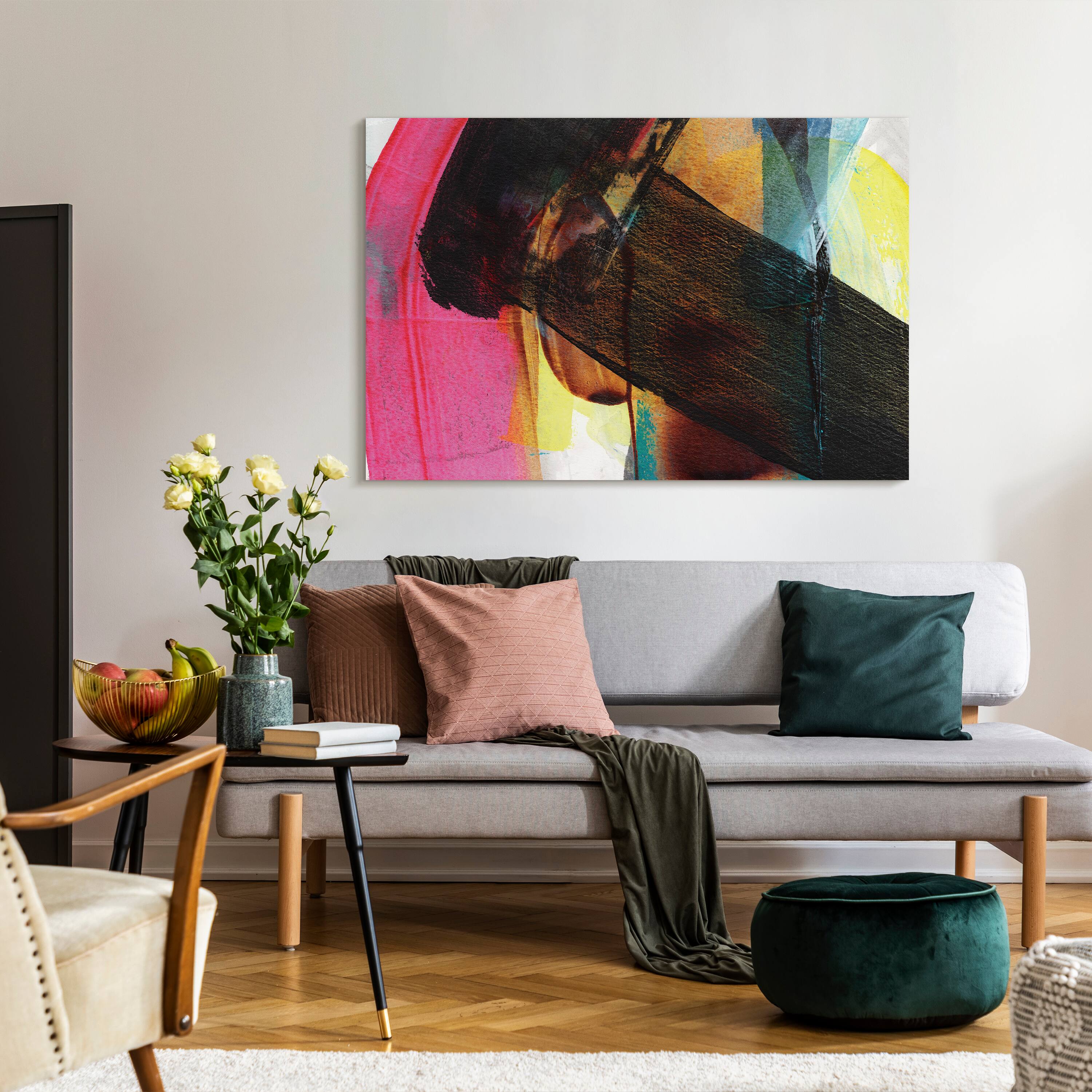 Empire Art Direct 48" x 32" Carnival Crossing Abstract I Frameless Printed Tempered Glass Wall Art